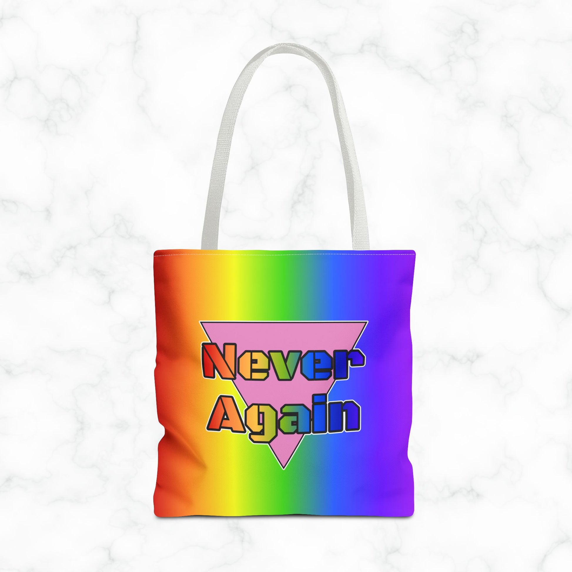 Never Again Bold Letters Tote Bag