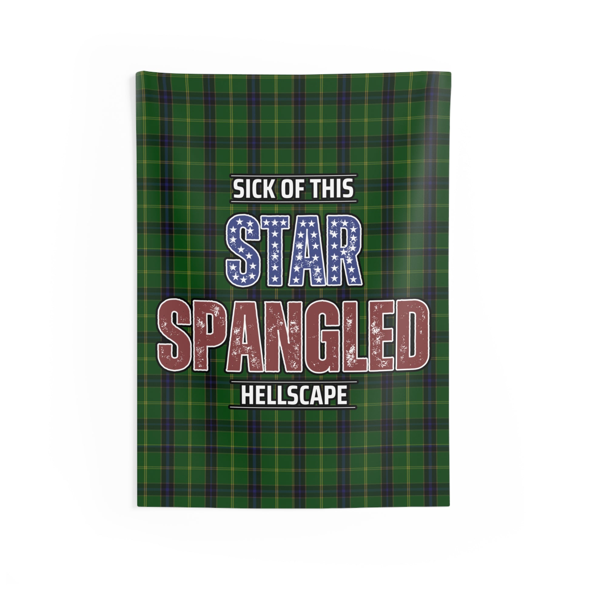 Star Spangled Hellscape Tartan Wall Tapestry