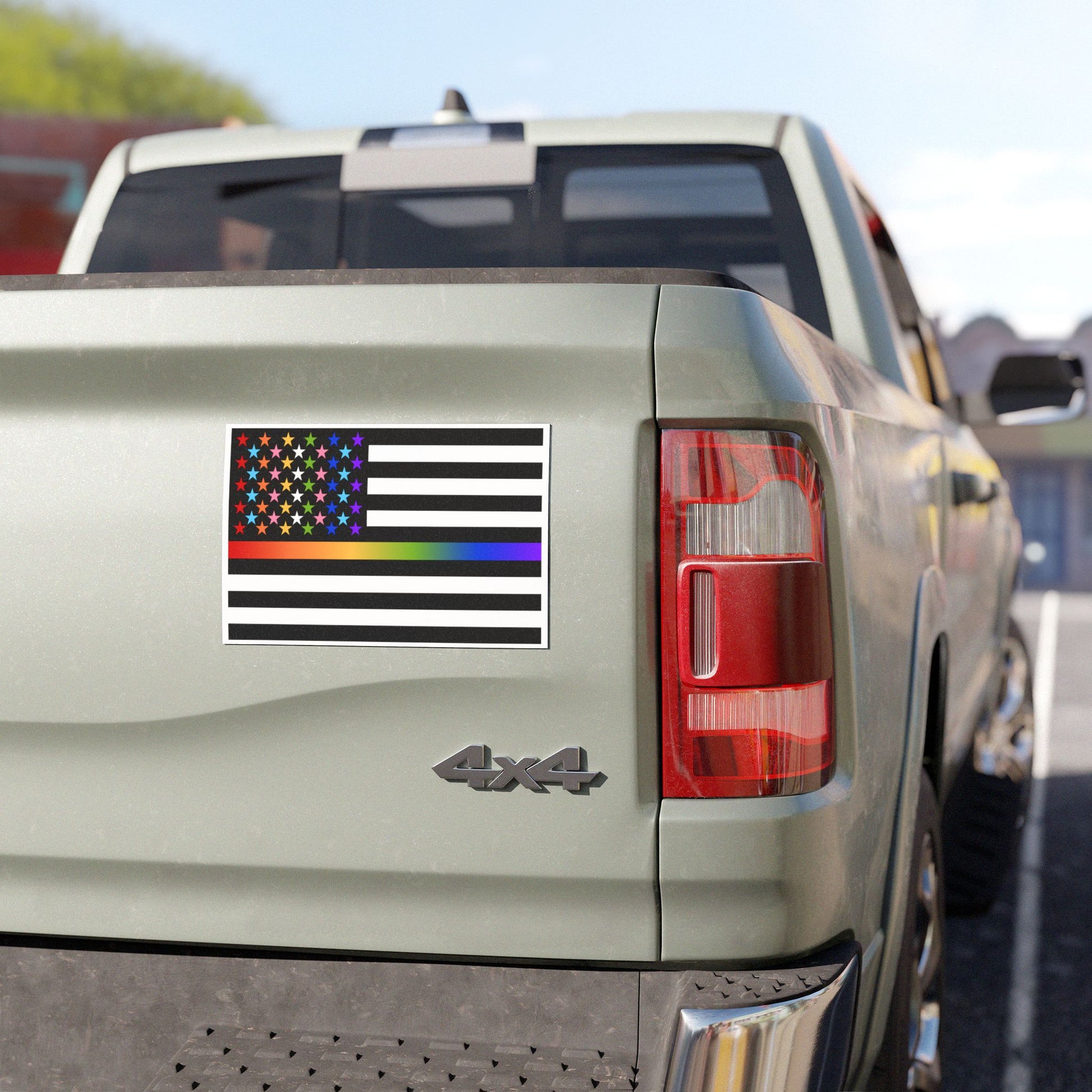 Thin Queer Line American Flag Car Magnet