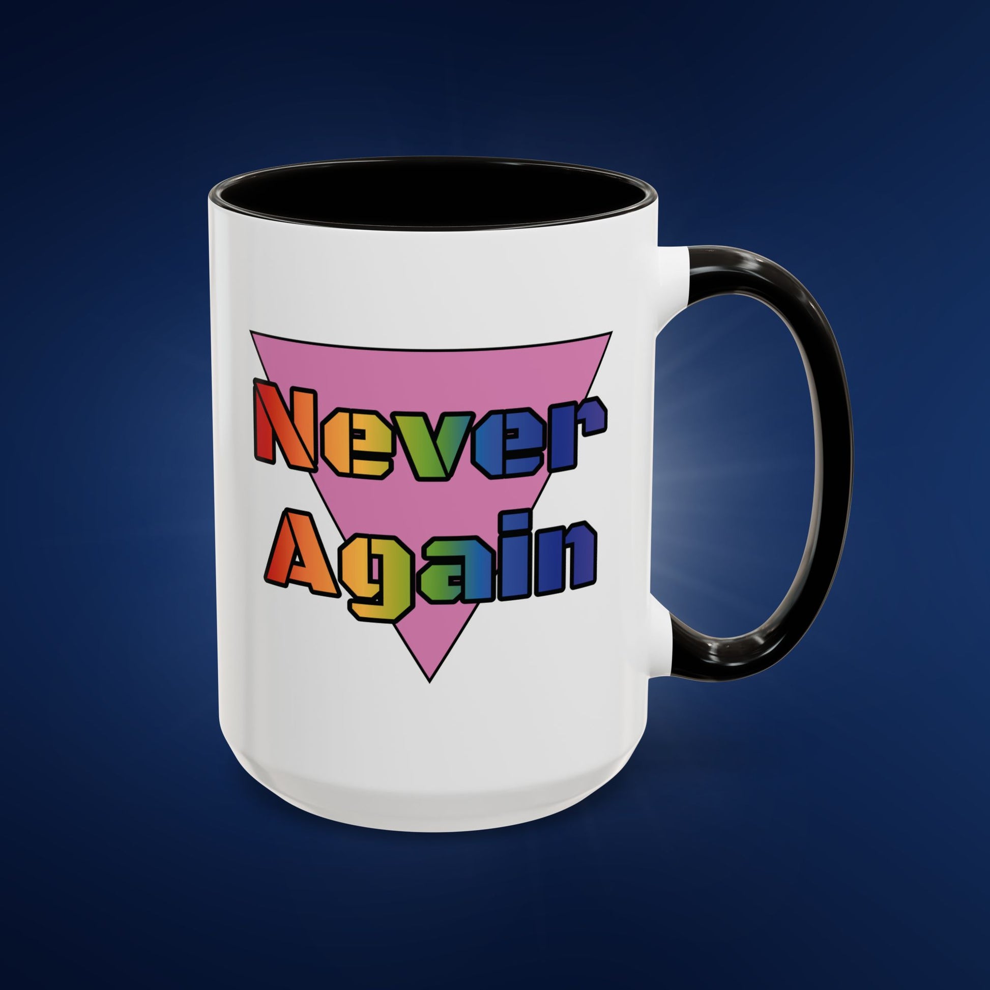 Colorful Bold Letters 'Never Again' Coffee Mug - 11oz & 15oz