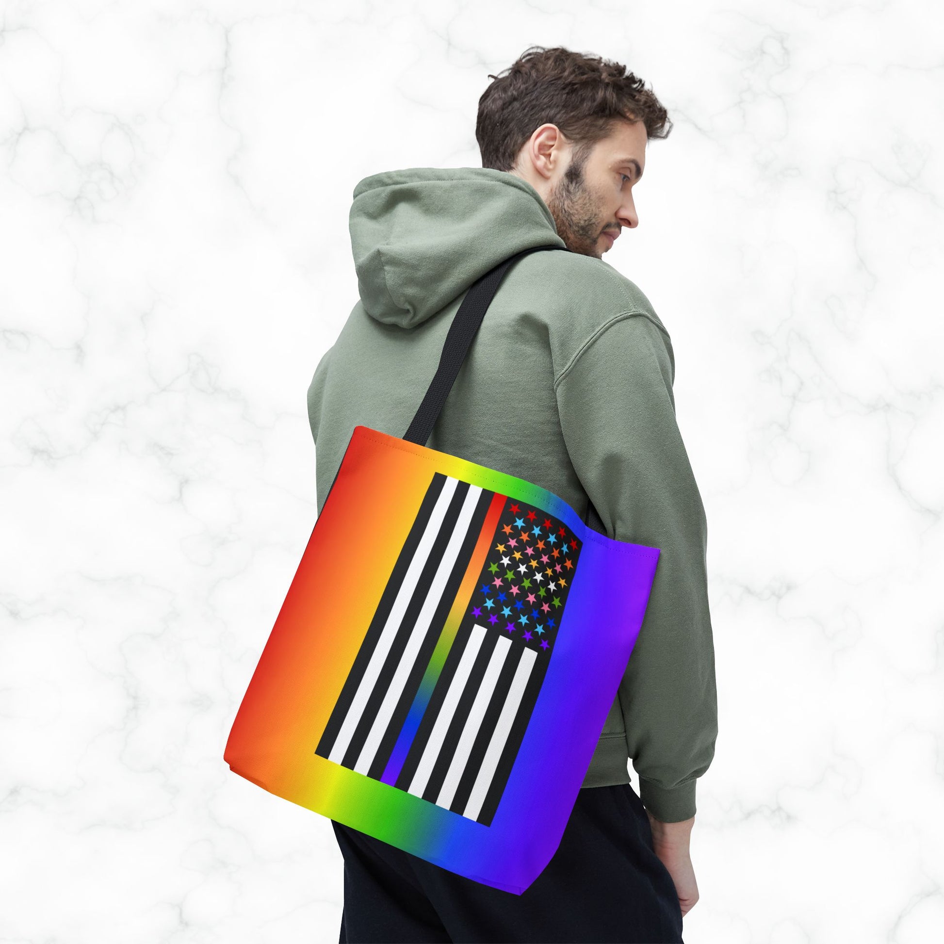 Thin Queer Line American Flag Tote Bag
