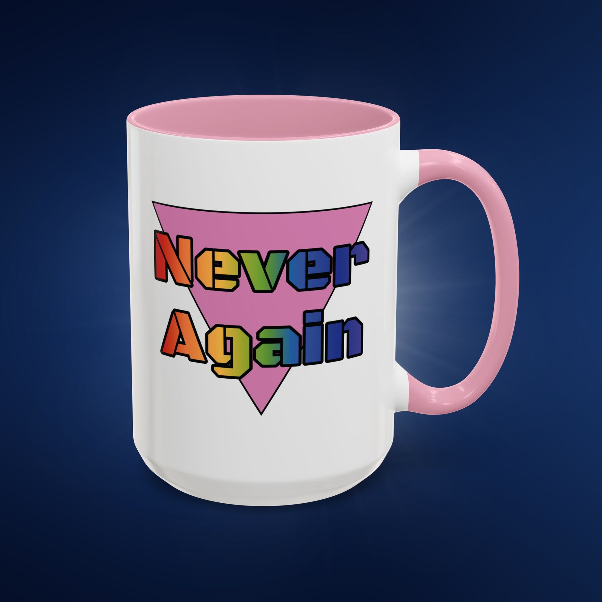 Colorful Bold Letters 'Never Again' Coffee Mug - 11oz & 15oz