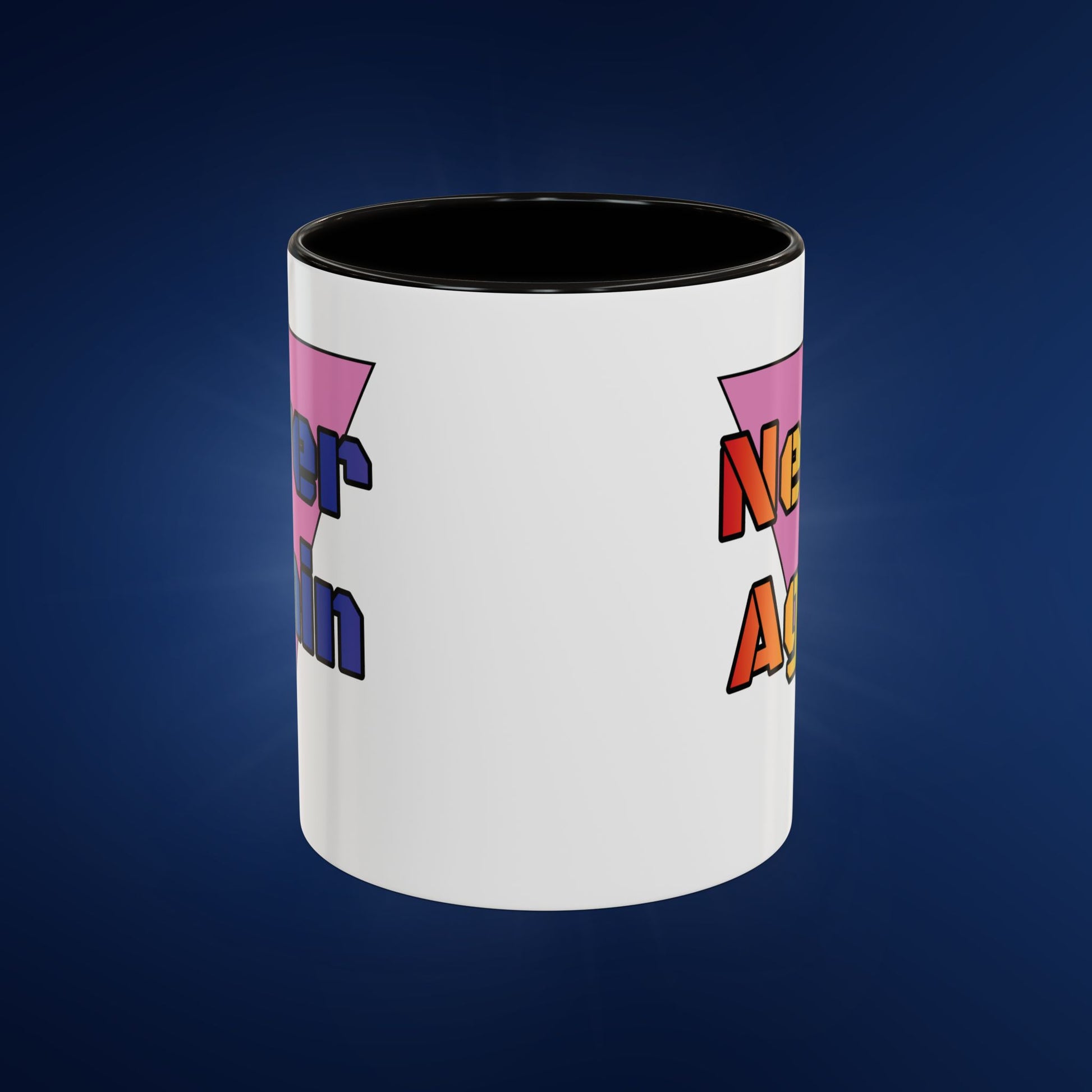 Colorful Bold Letters 'Never Again' Coffee Mug - 11oz & 15oz