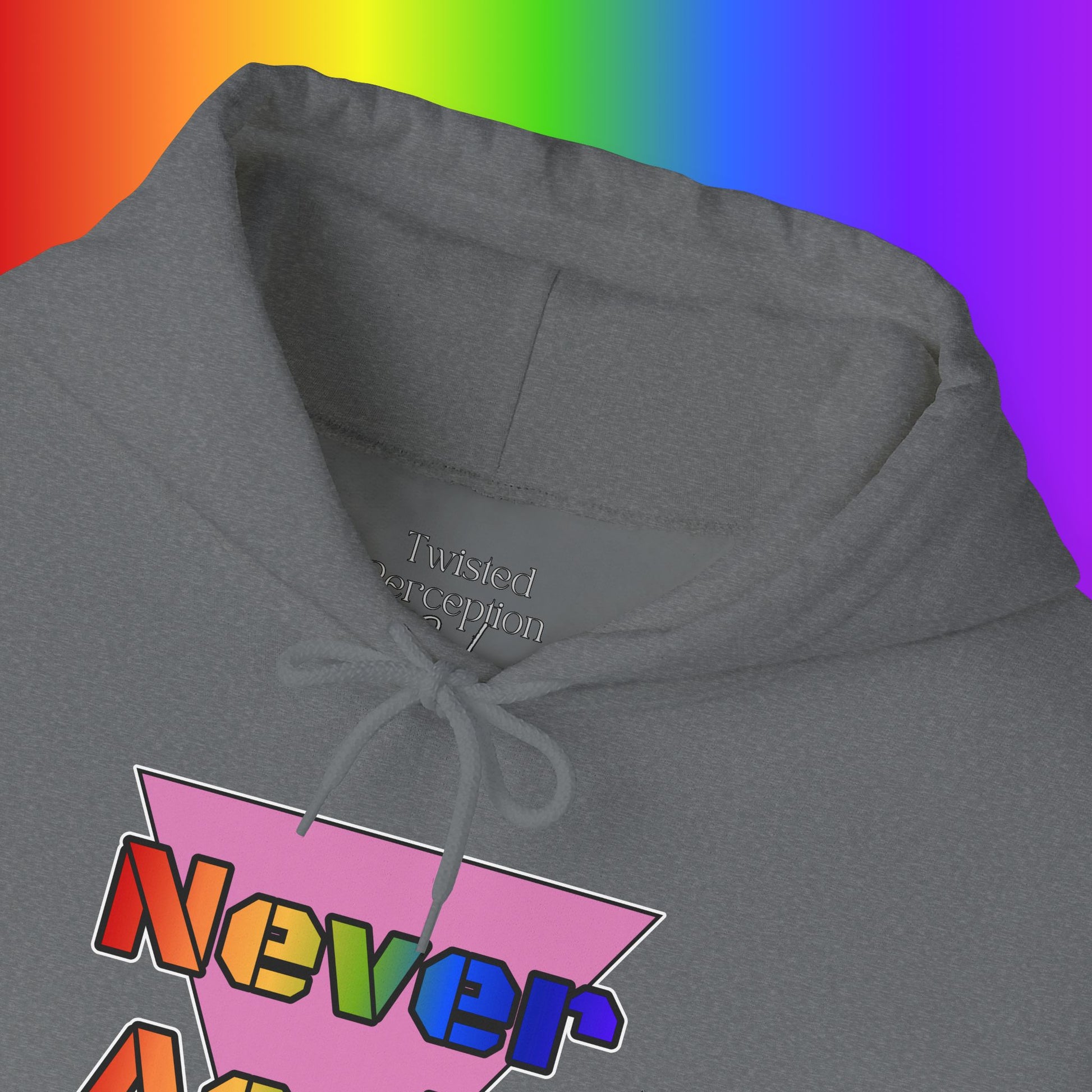 Never Again Bold Letters Heavy Blend Hoodie