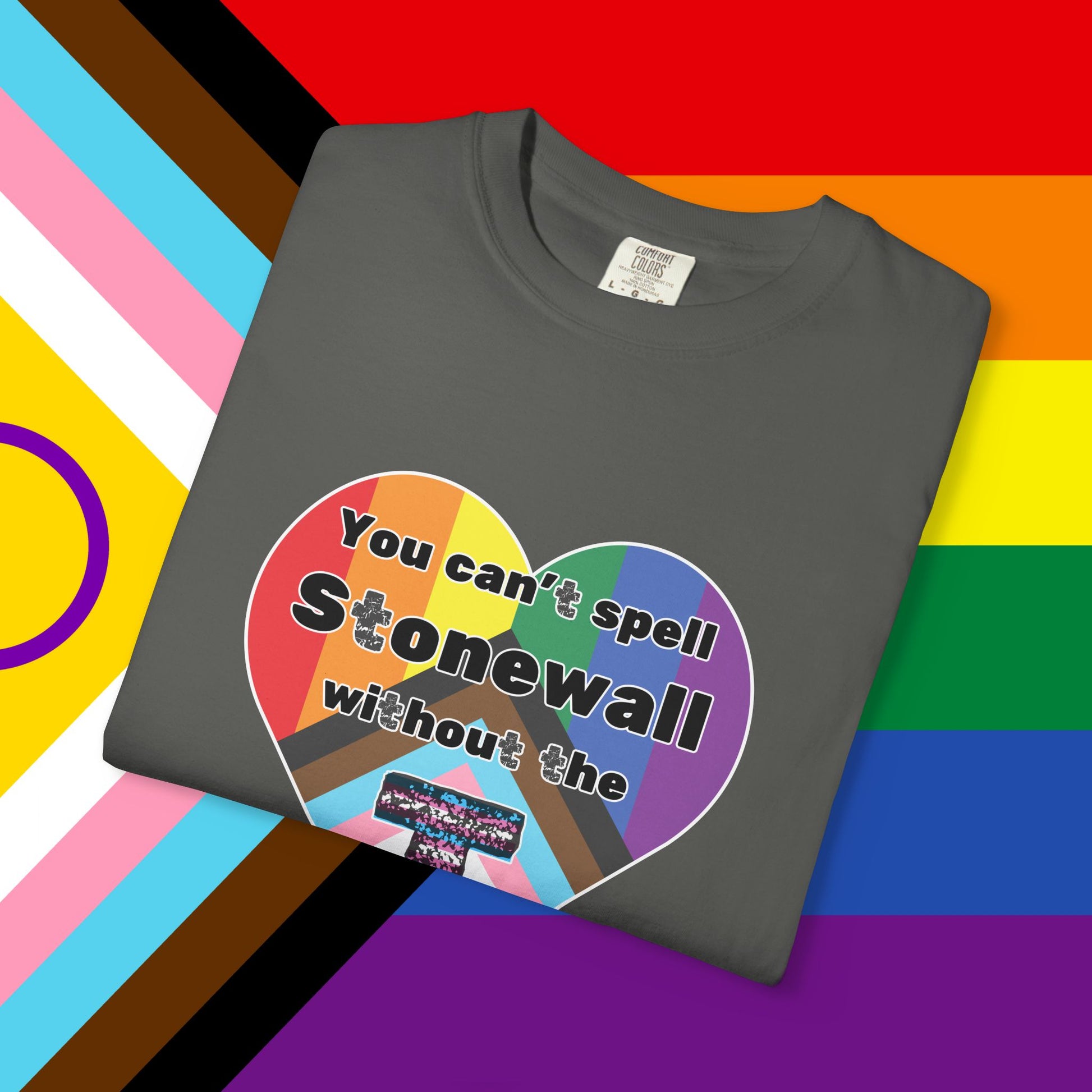 Trans Inclusion Stonewall Garment Dyed Tshirt