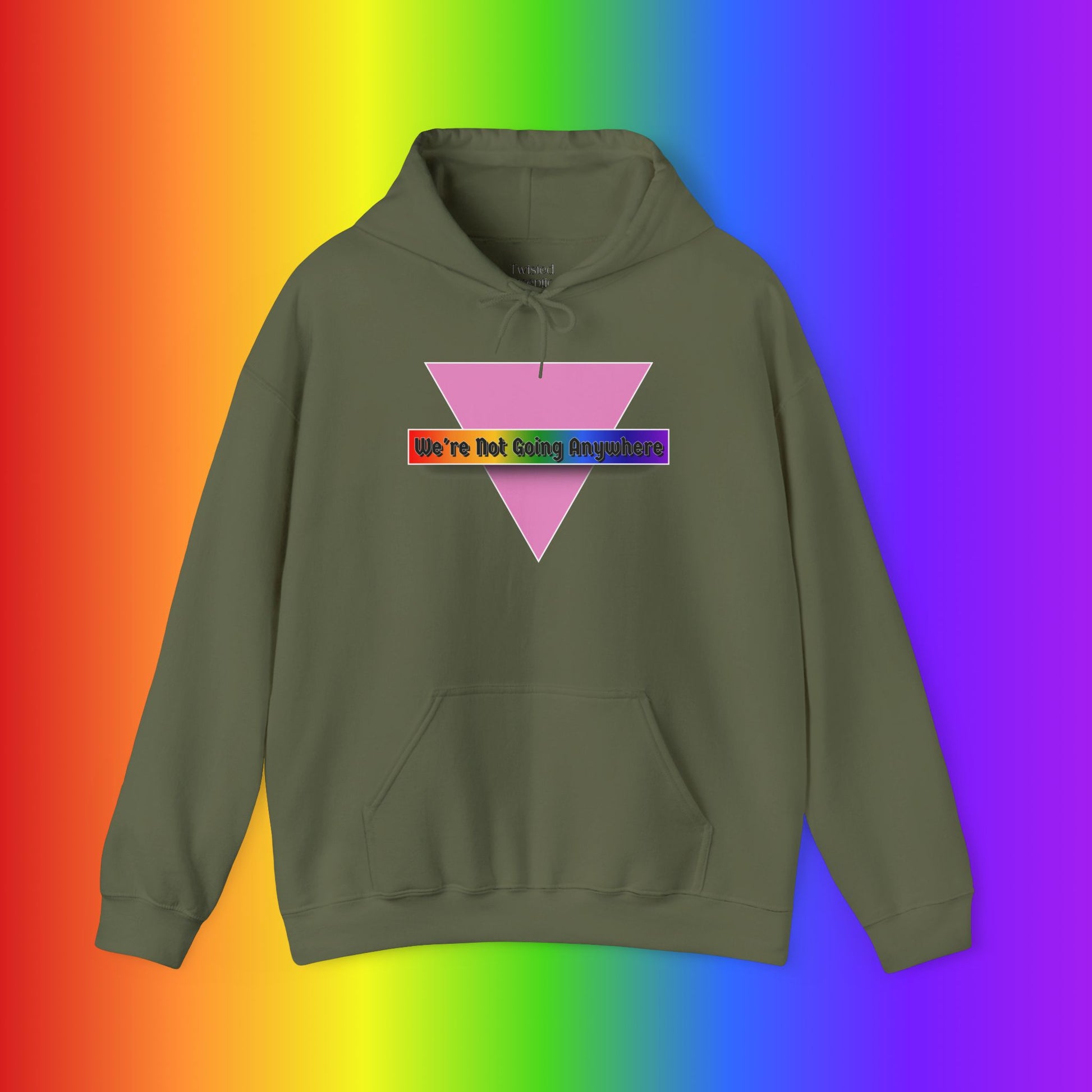 We're Not Going Anywhere Heavy Blend Hoodie