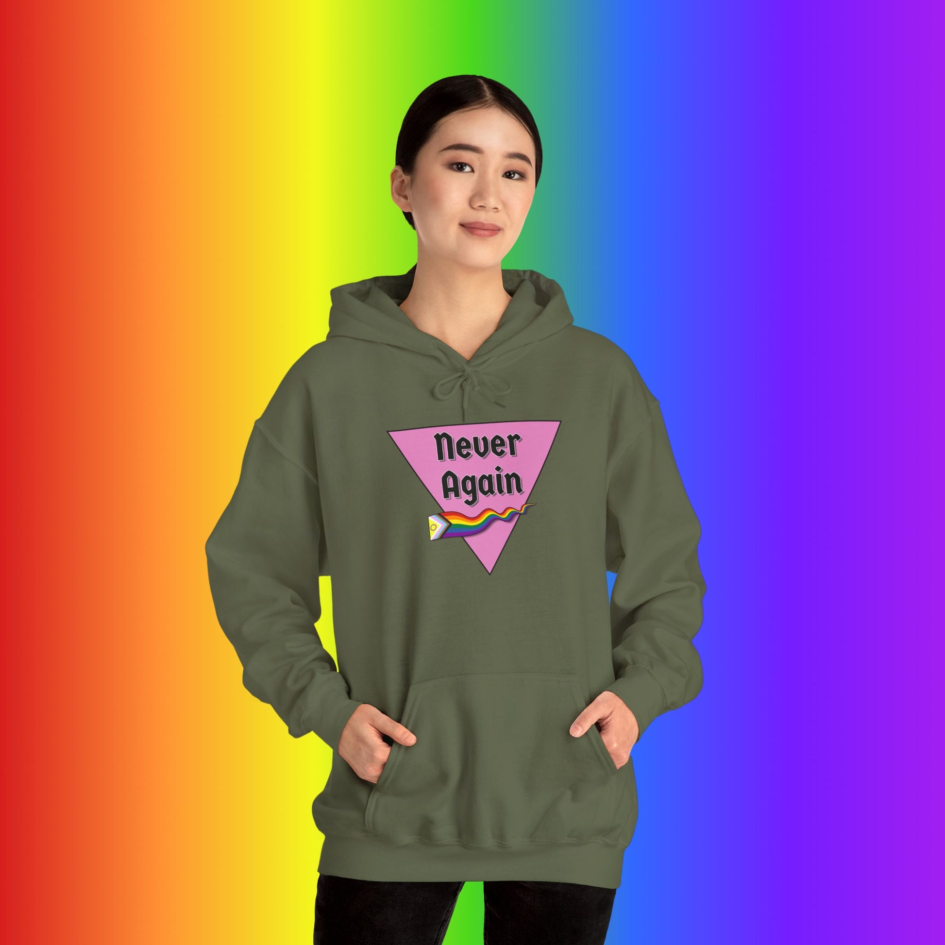 Never Again Heavy Blend Hoodie