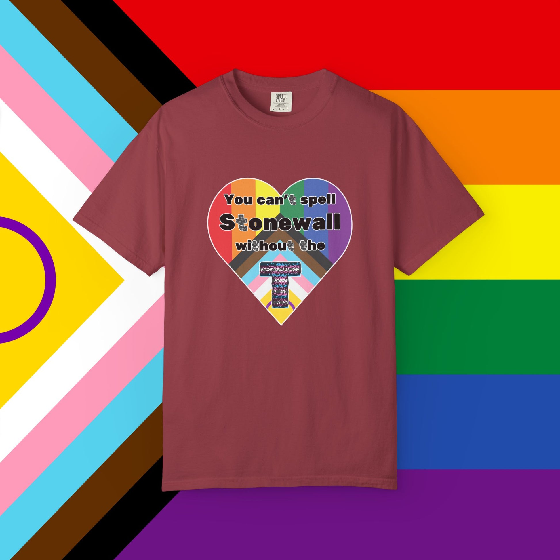 Trans Inclusion Stonewall Garment Dyed Tshirt