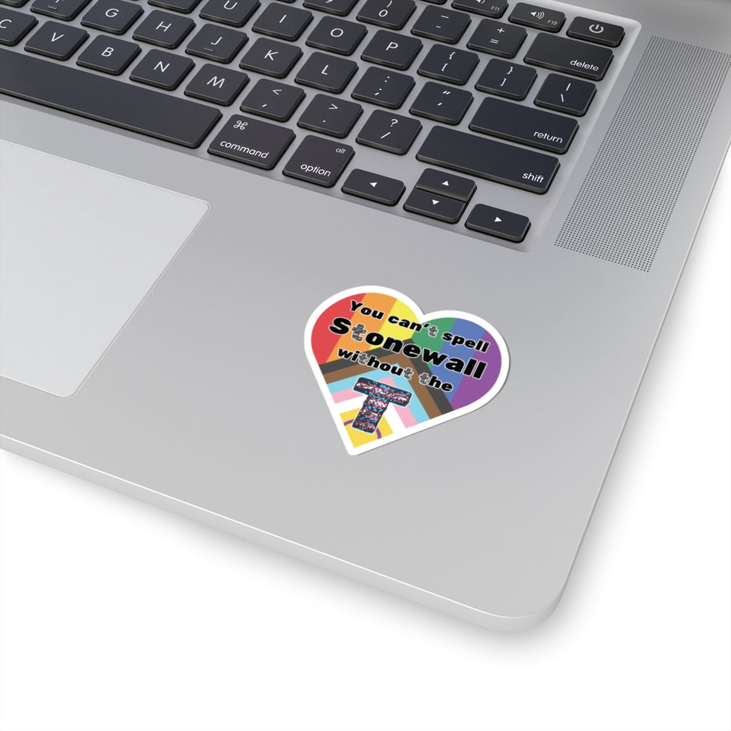 Trans Inclusion Stonewall Heart Kiss-Cut Stickers