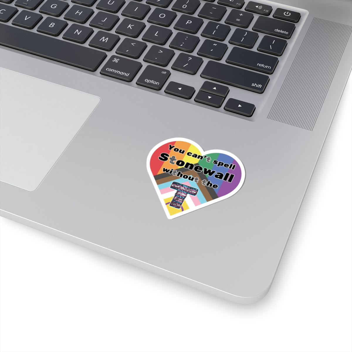 Trans Inclusion Stonewall Heart Kiss-Cut Stickers