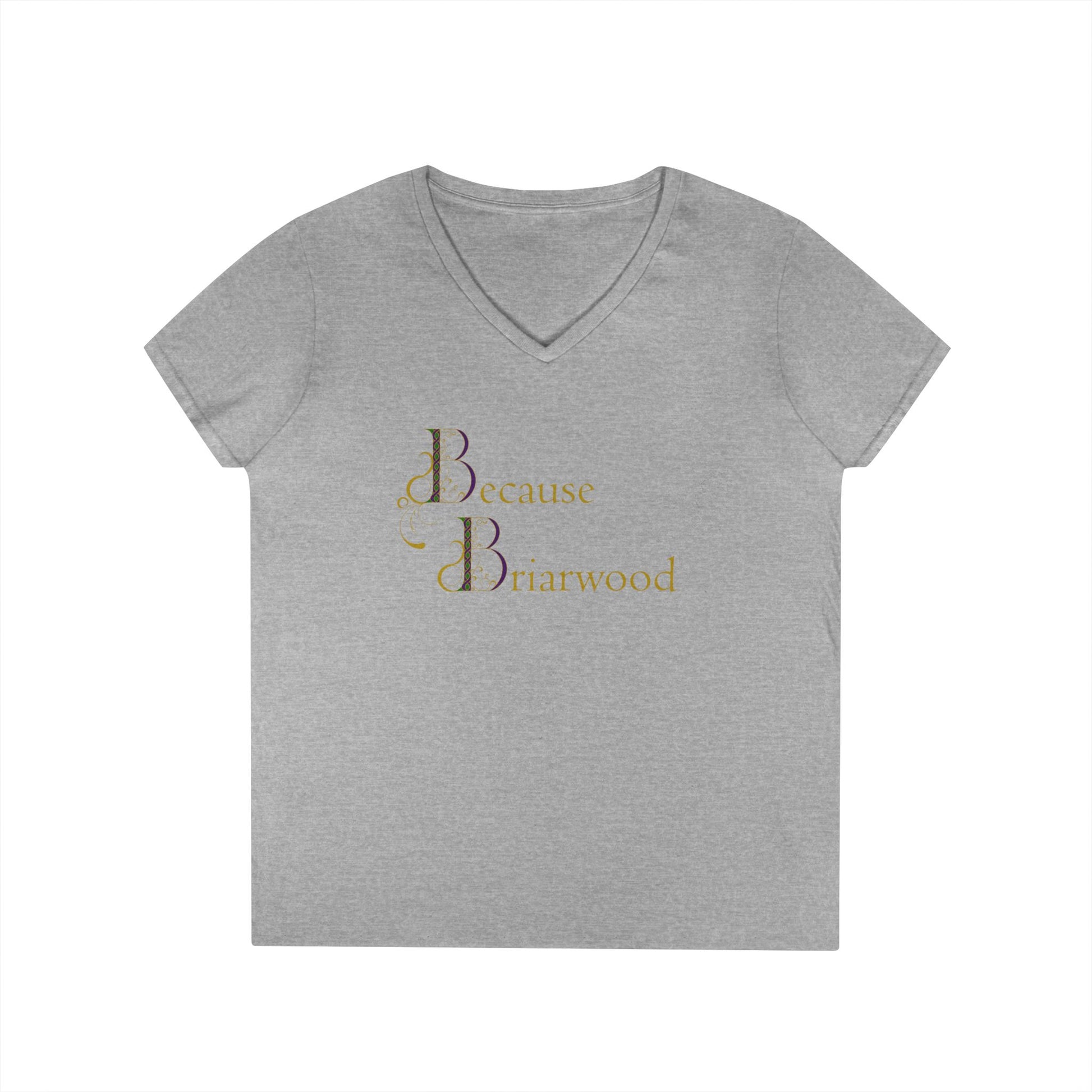 Because Briarwood Fem Cut V-Neck T-Shirt