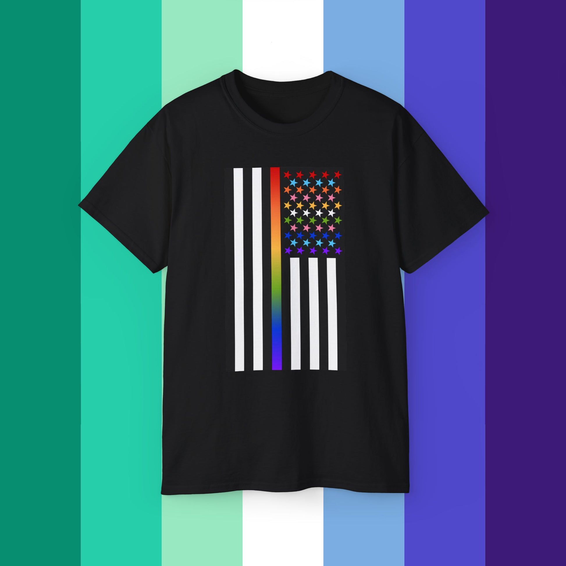 Thin Queer Line American Flag Ultra Cotton T-shirt