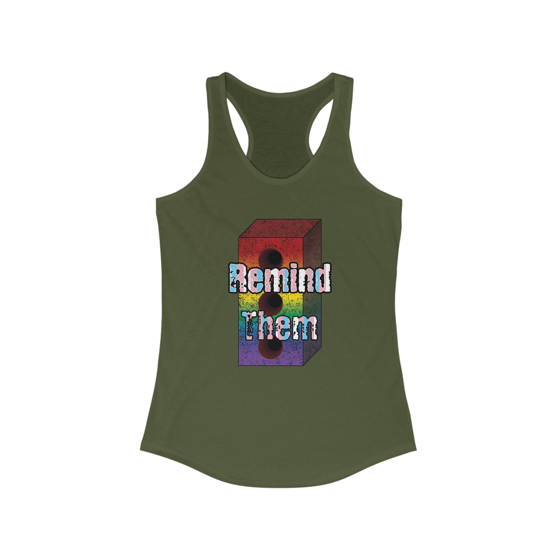 Remind Them Stonewall Brick Fem Racerback Tank