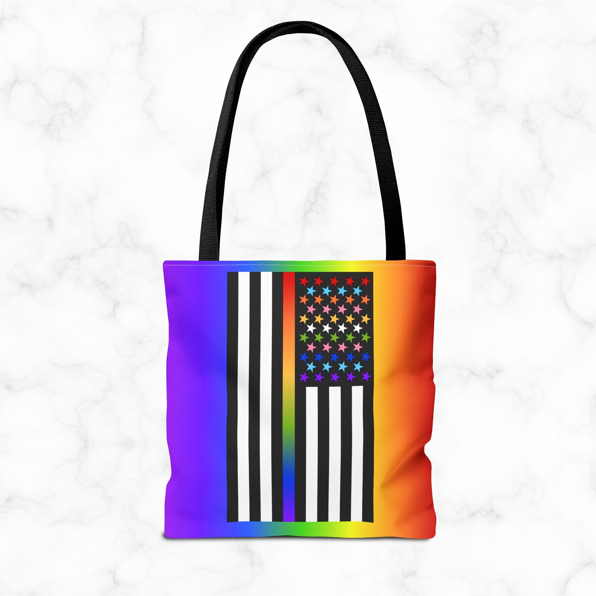 Thin Queer Line American Flag Tote Bag