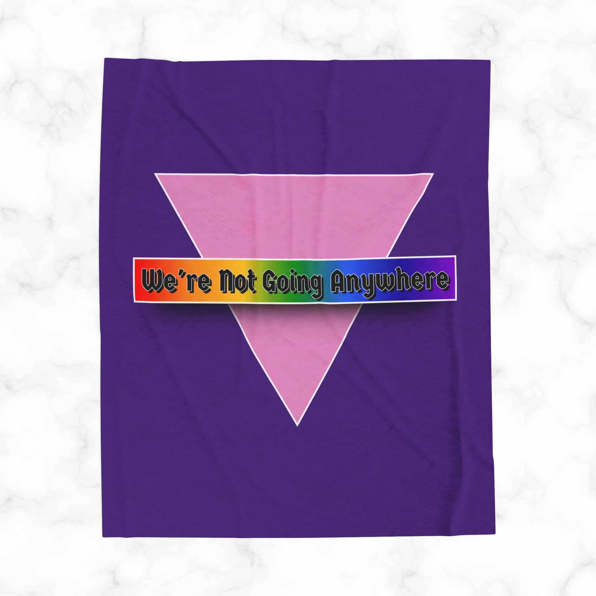 We're Not Going Anywhere Velveteen Blanket