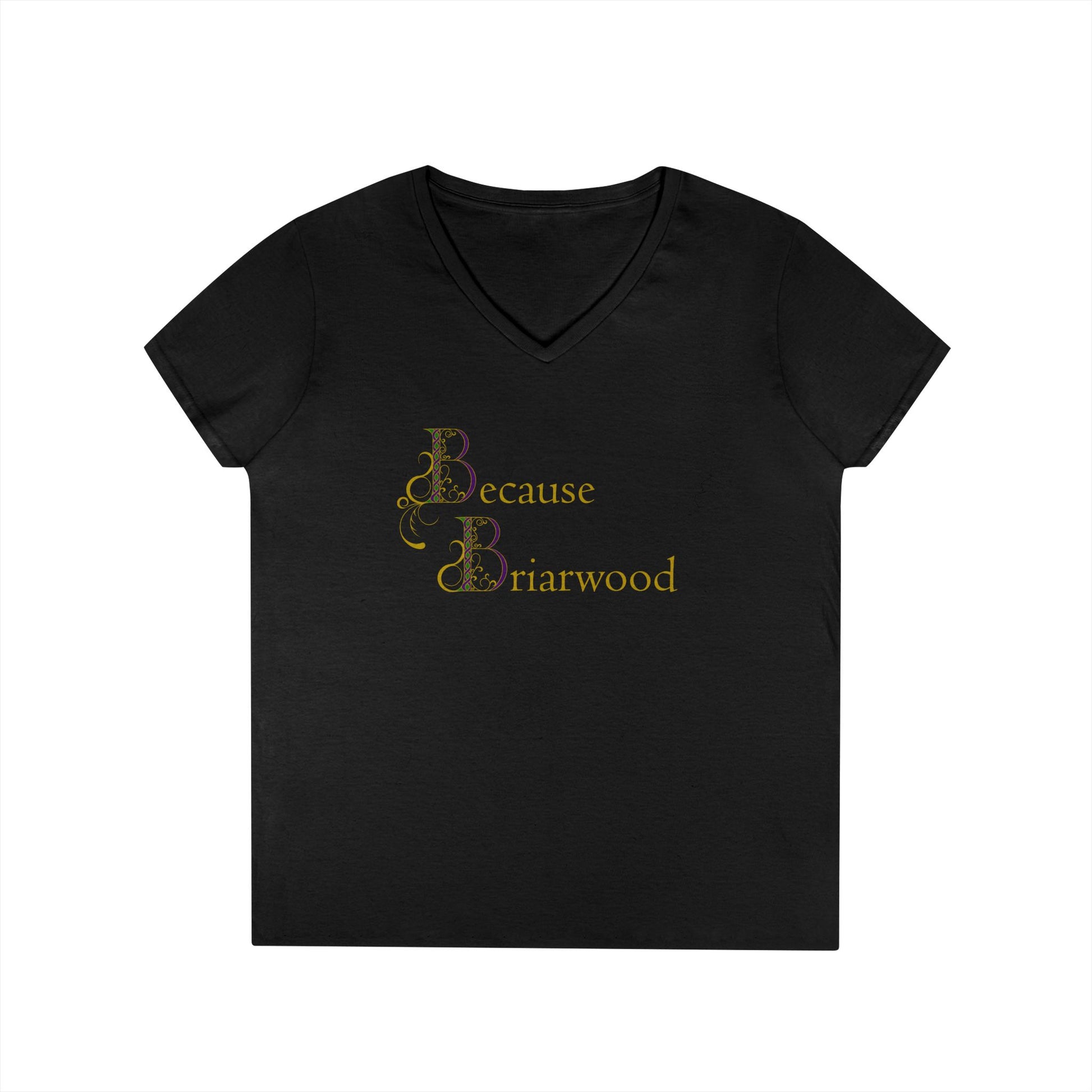 Because Briarwood Fem Cut V-Neck T-Shirt