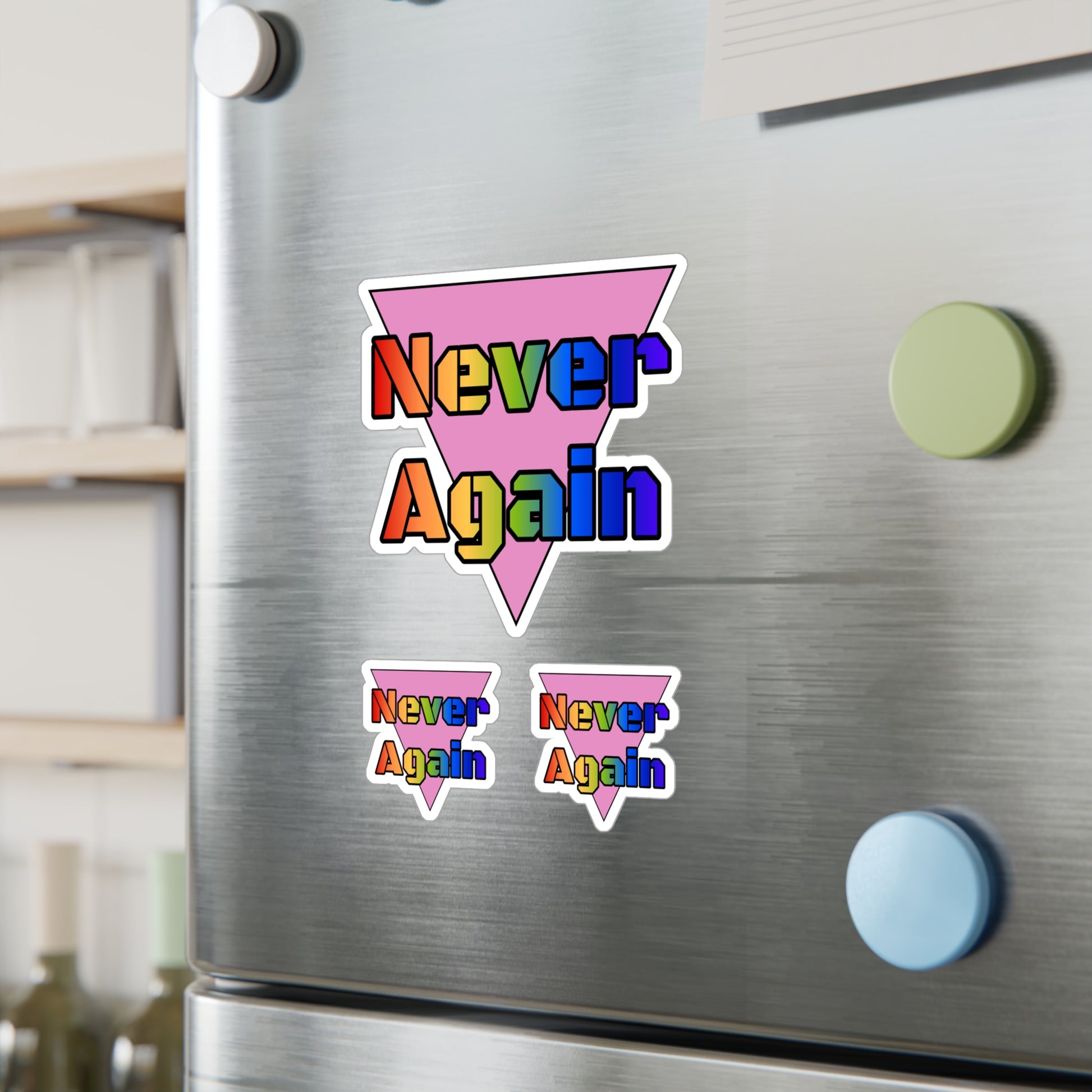 Never Again Bold Kiss-Cut Vinyl Decals
