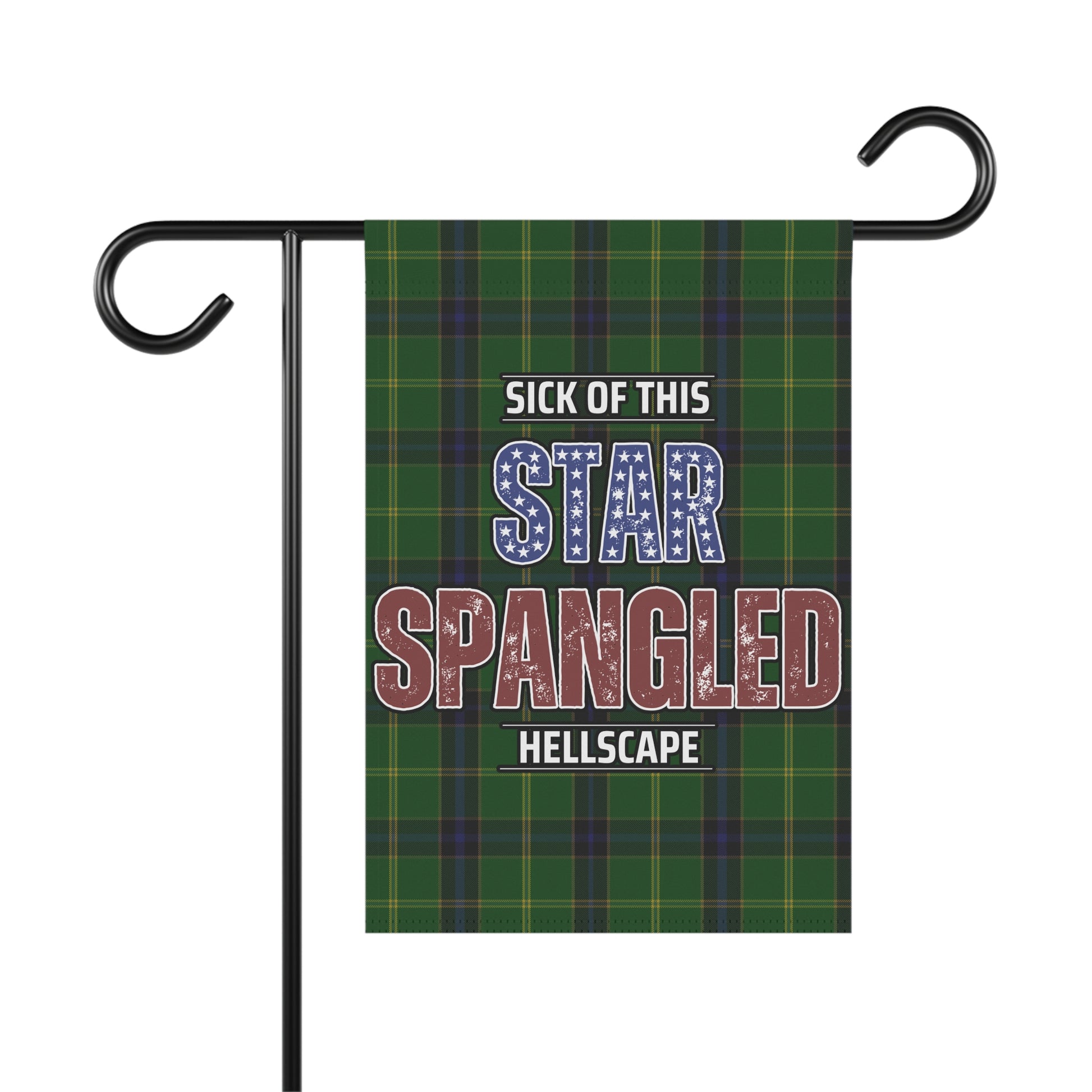 Star Spangled Hellscape Tartan Garden Banner