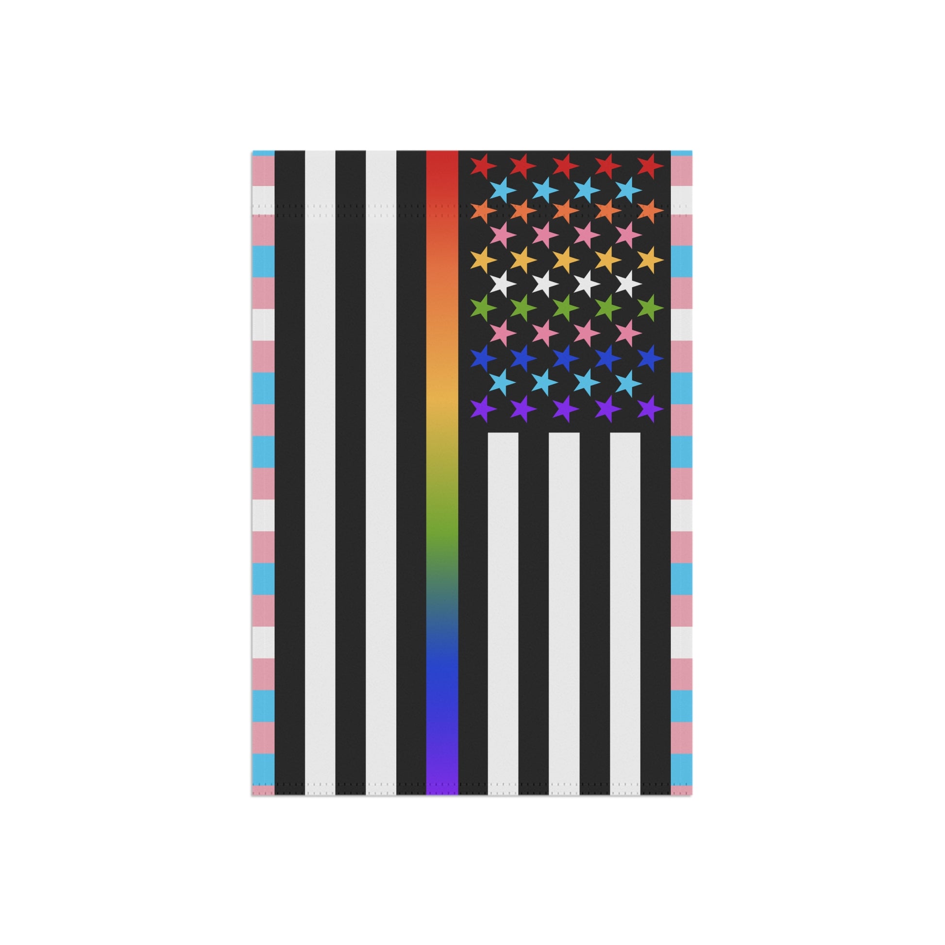 Thin Queer Line American Flag Garden Banner