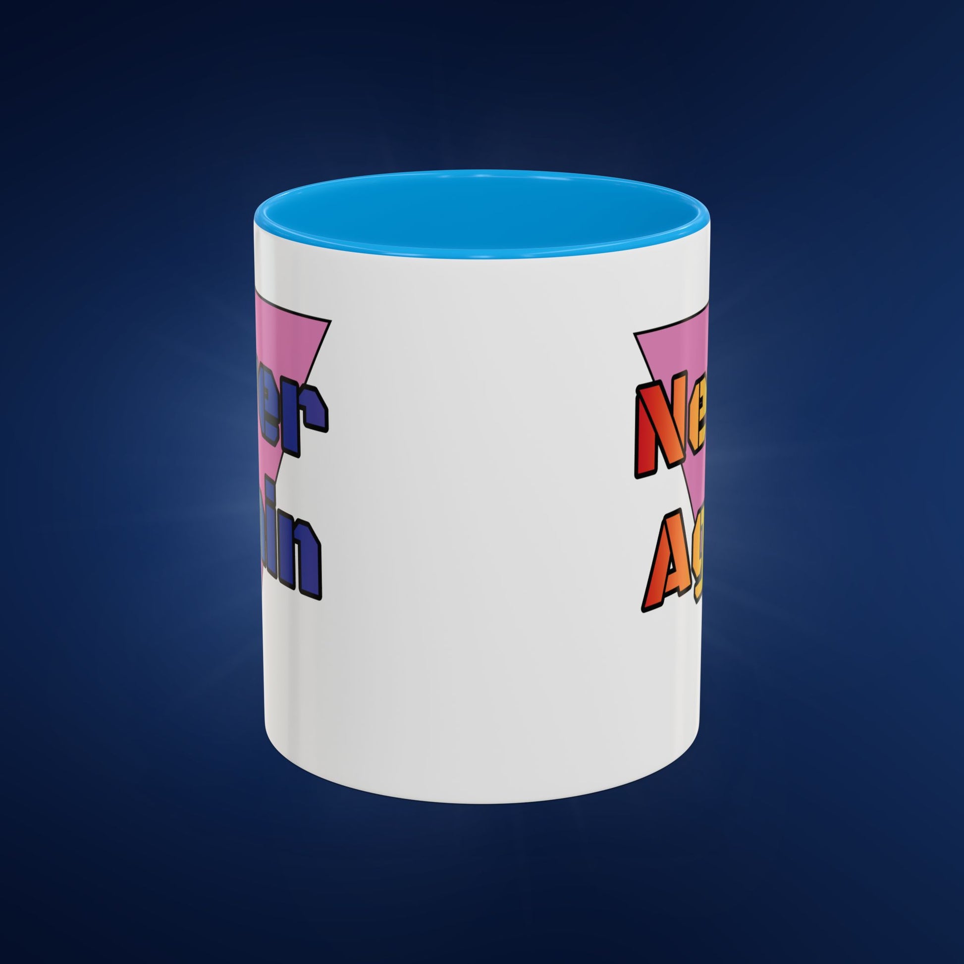 Colorful Bold Letters 'Never Again' Coffee Mug - 11oz & 15oz