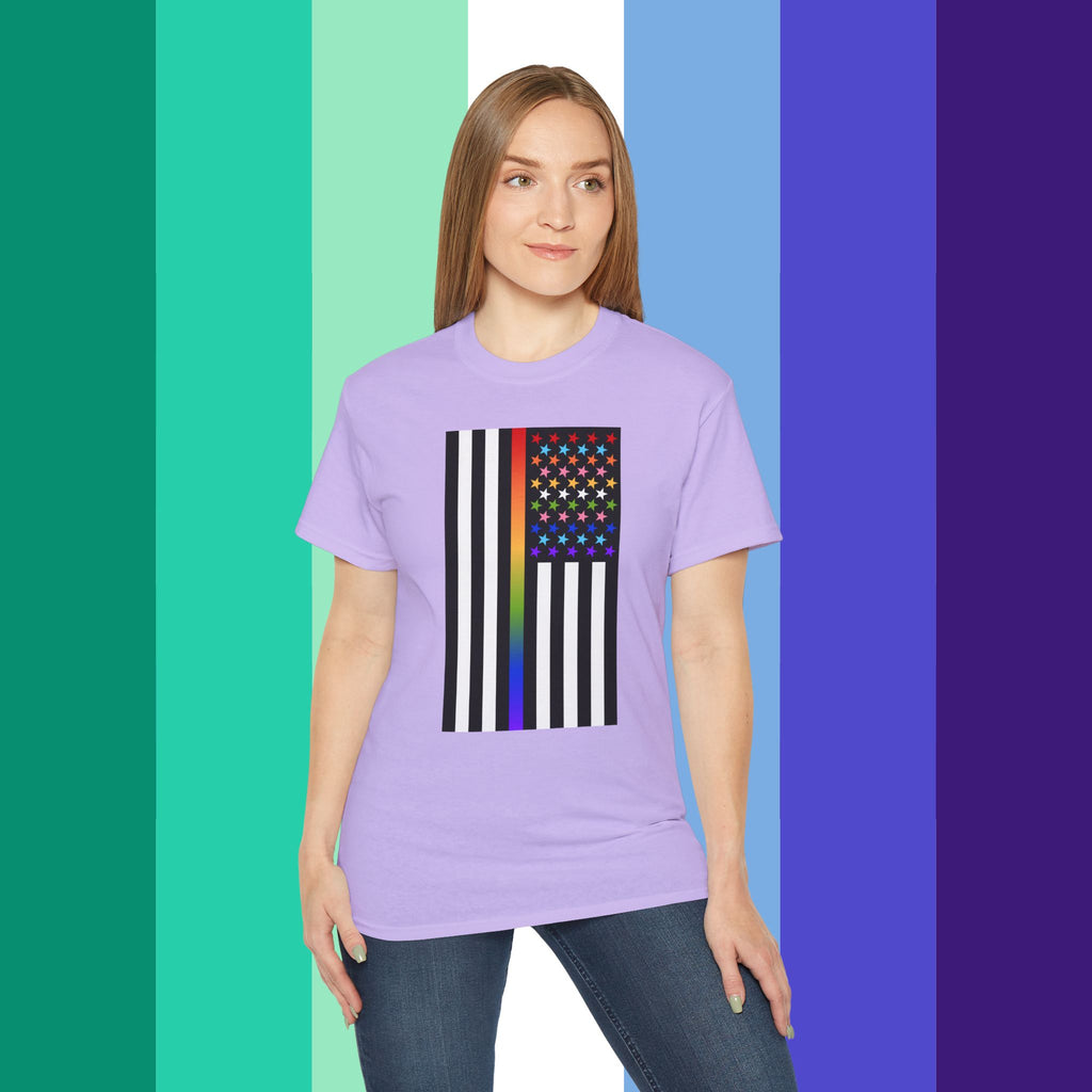 Thin Queer Line American Flag Ultra Cotton T-shirt