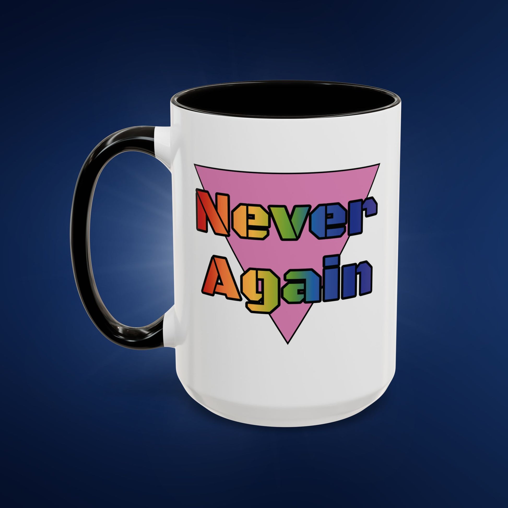 Colorful Bold Letters 'Never Again' Coffee Mug - 11oz & 15oz