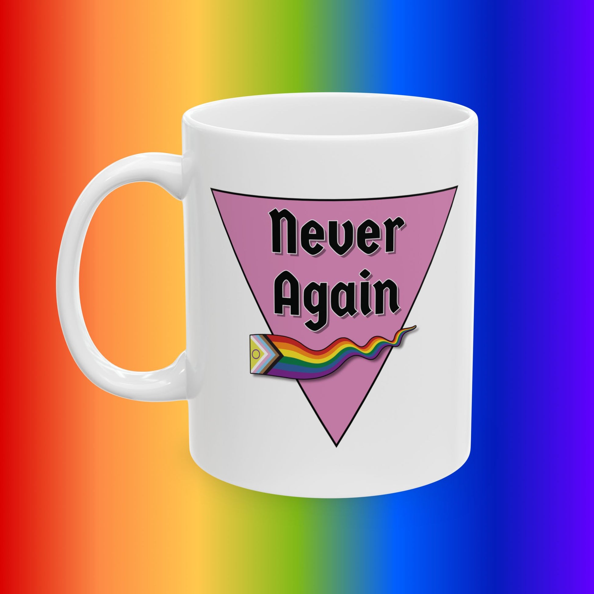 Never Again Pride Mug, 11oz