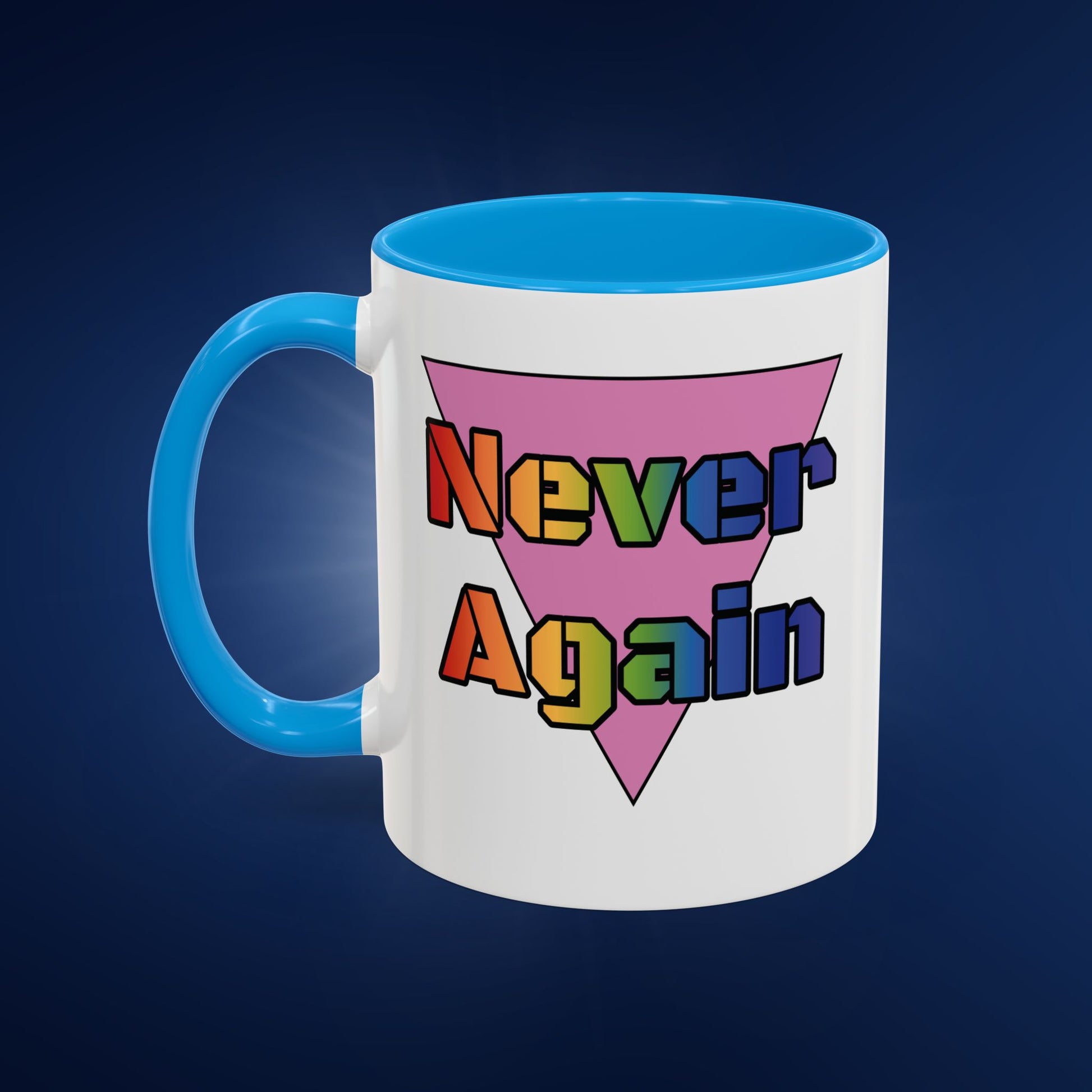 Colorful Bold Letters 'Never Again' Coffee Mug - 11oz & 15oz