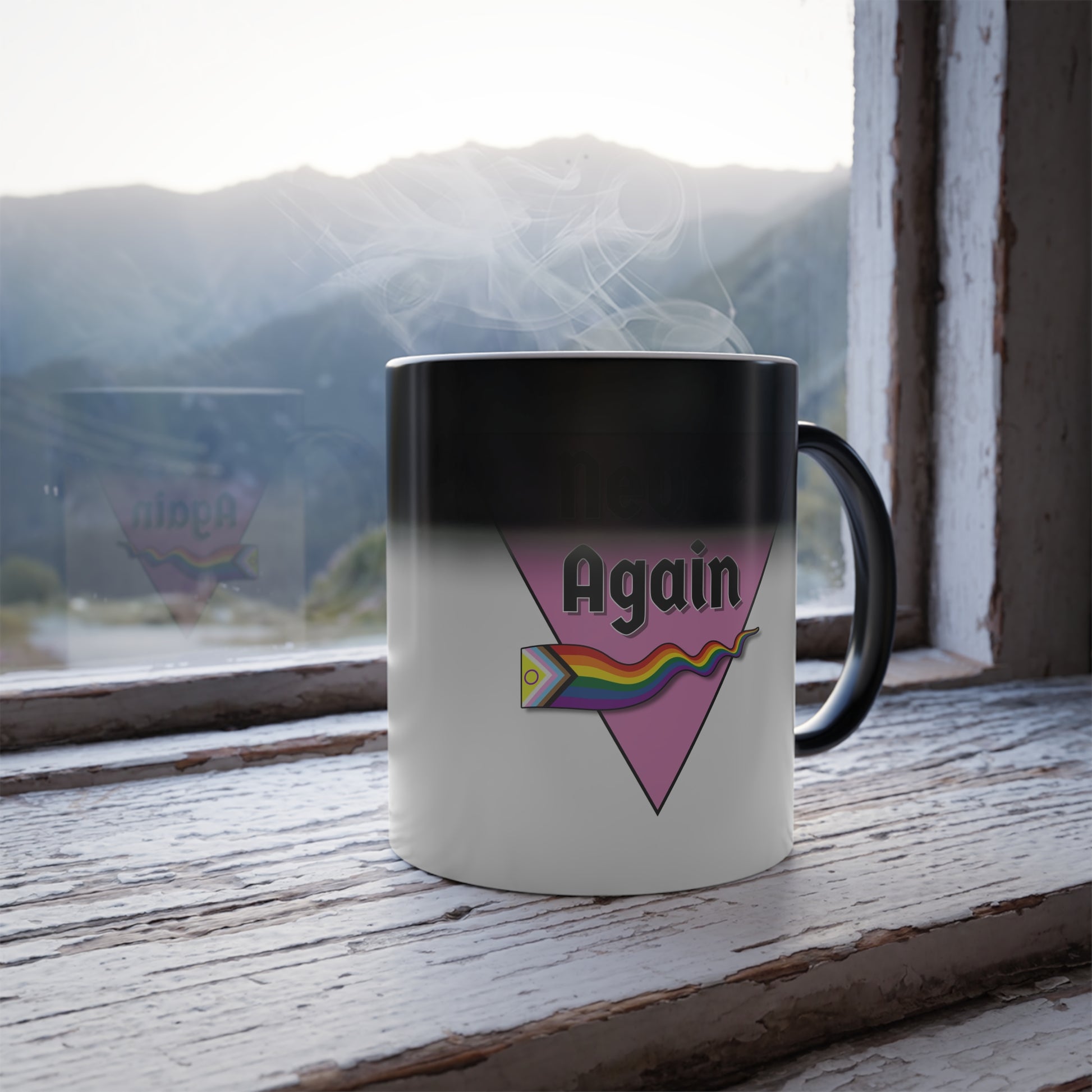 Never Again Color Morphing Coffee Mug - Fun Gift for Coffee Lovers