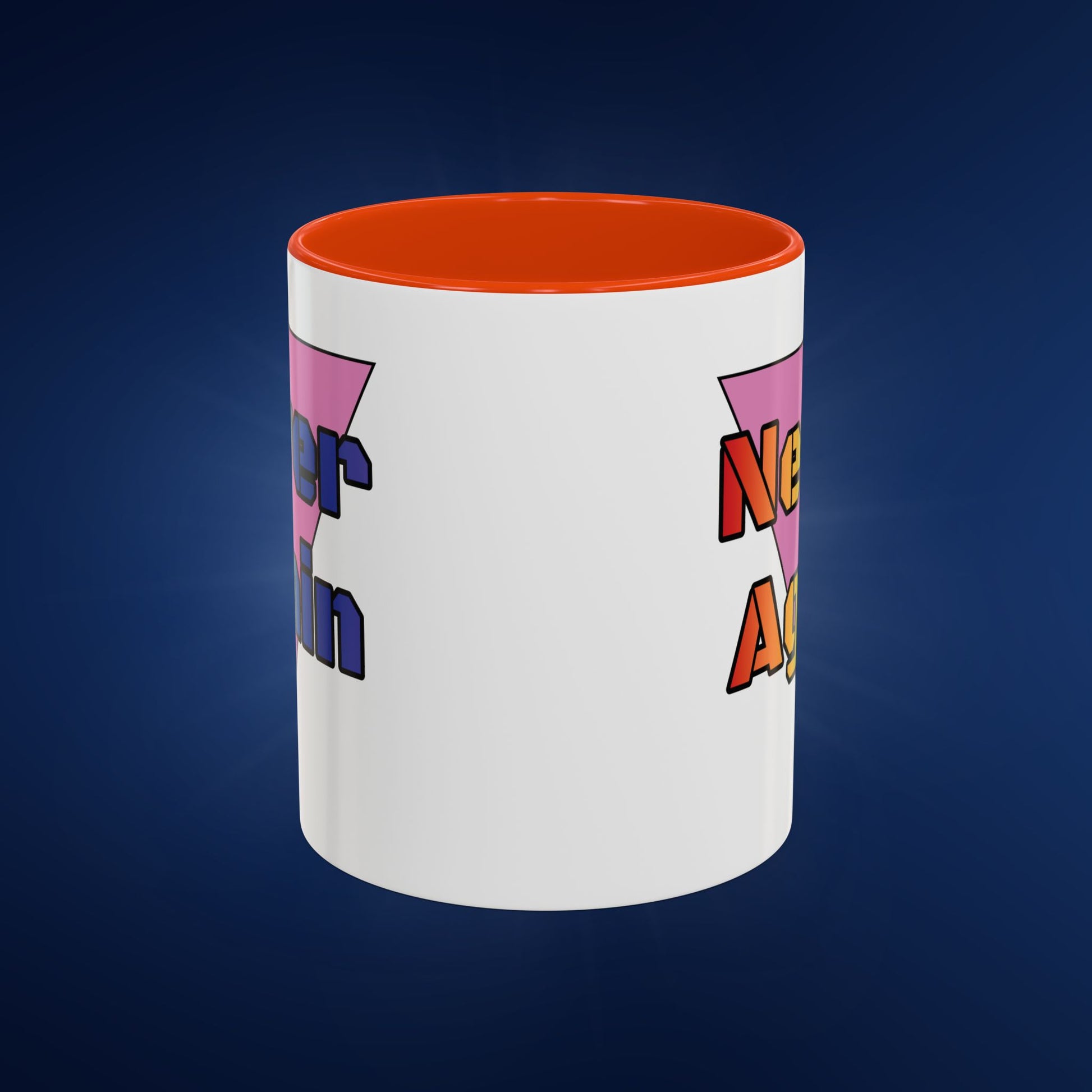 Colorful Bold Letters 'Never Again' Coffee Mug - 11oz & 15oz