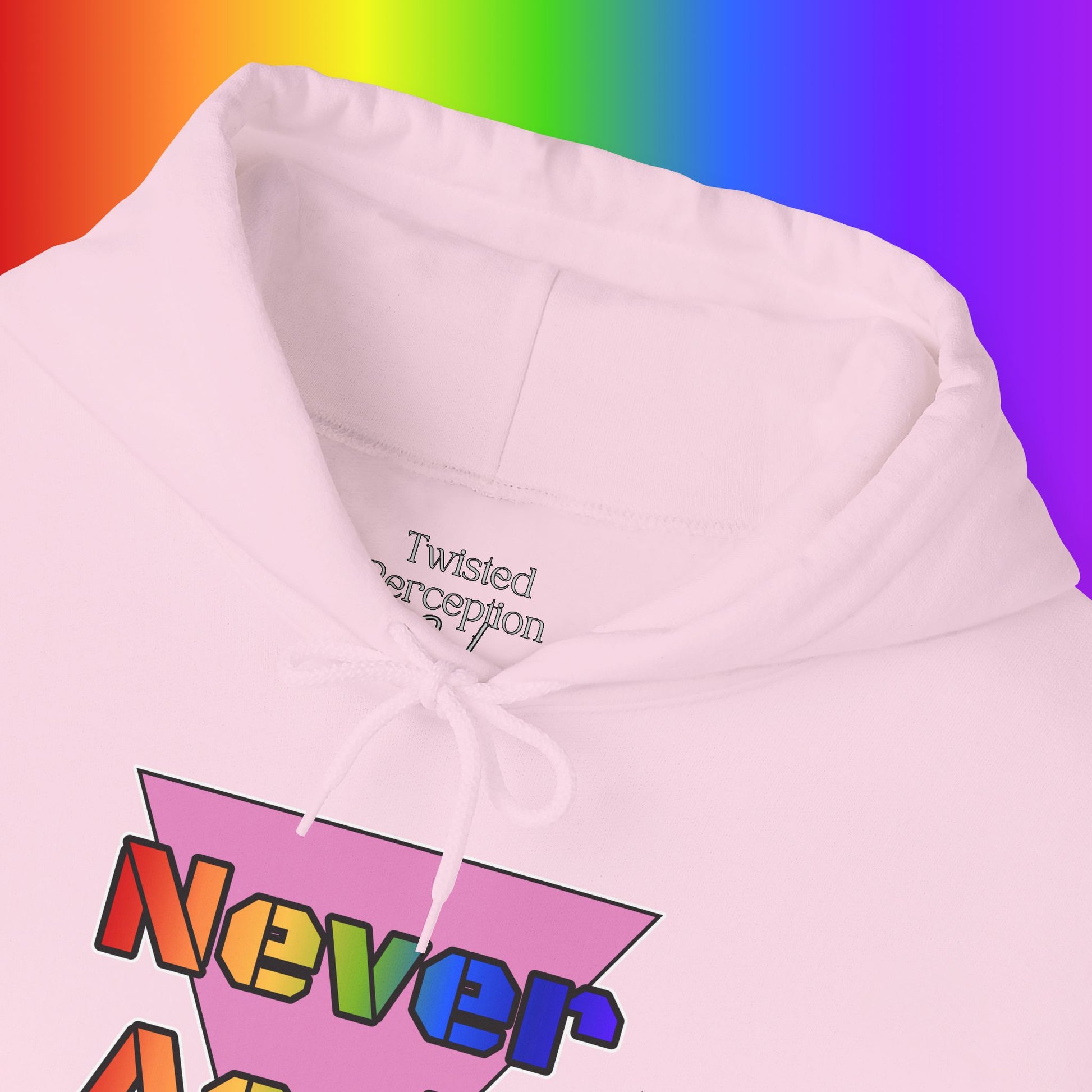 Never Again Bold Letters Heavy Blend Hoodie