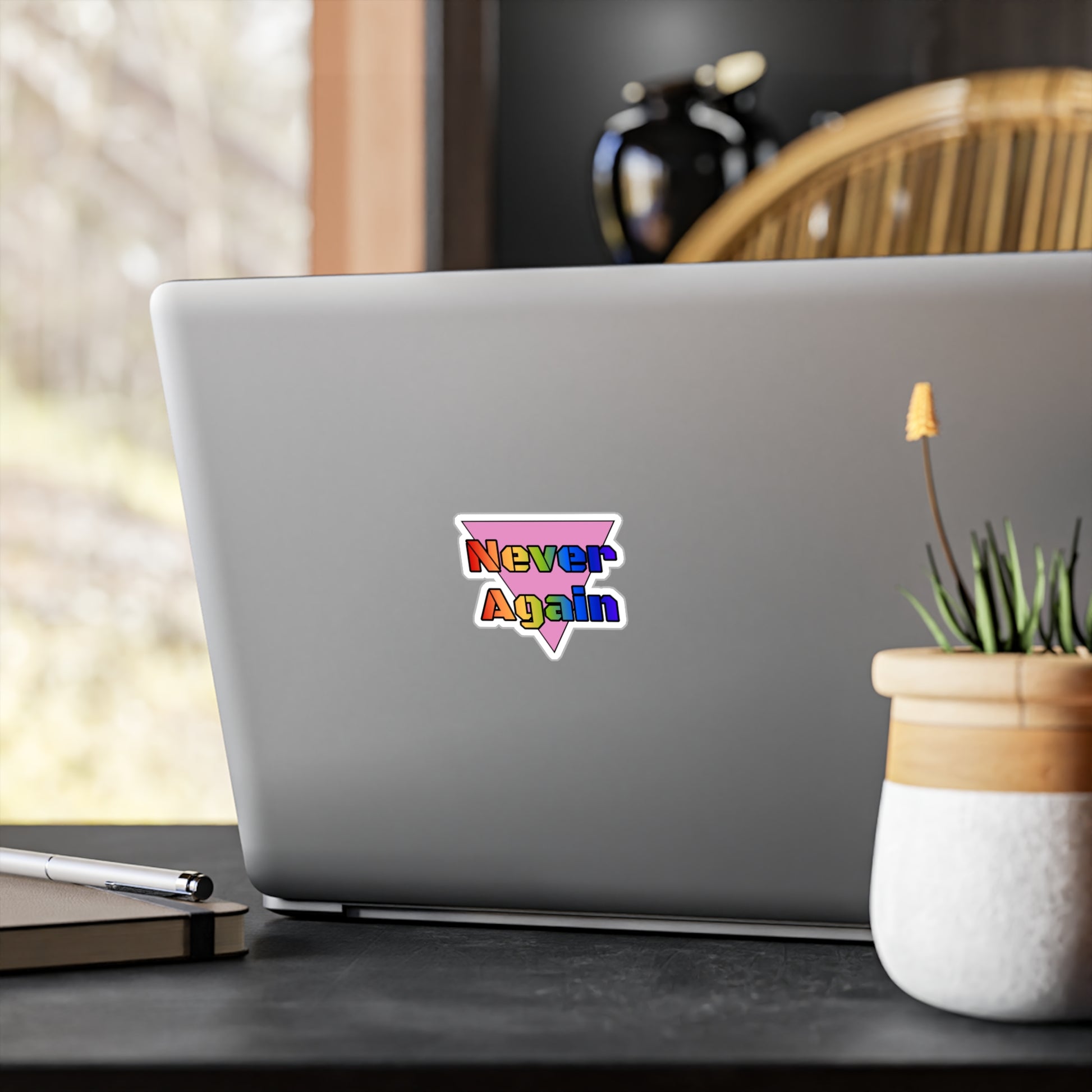 Never Again Bold Kiss-Cut Vinyl Decals