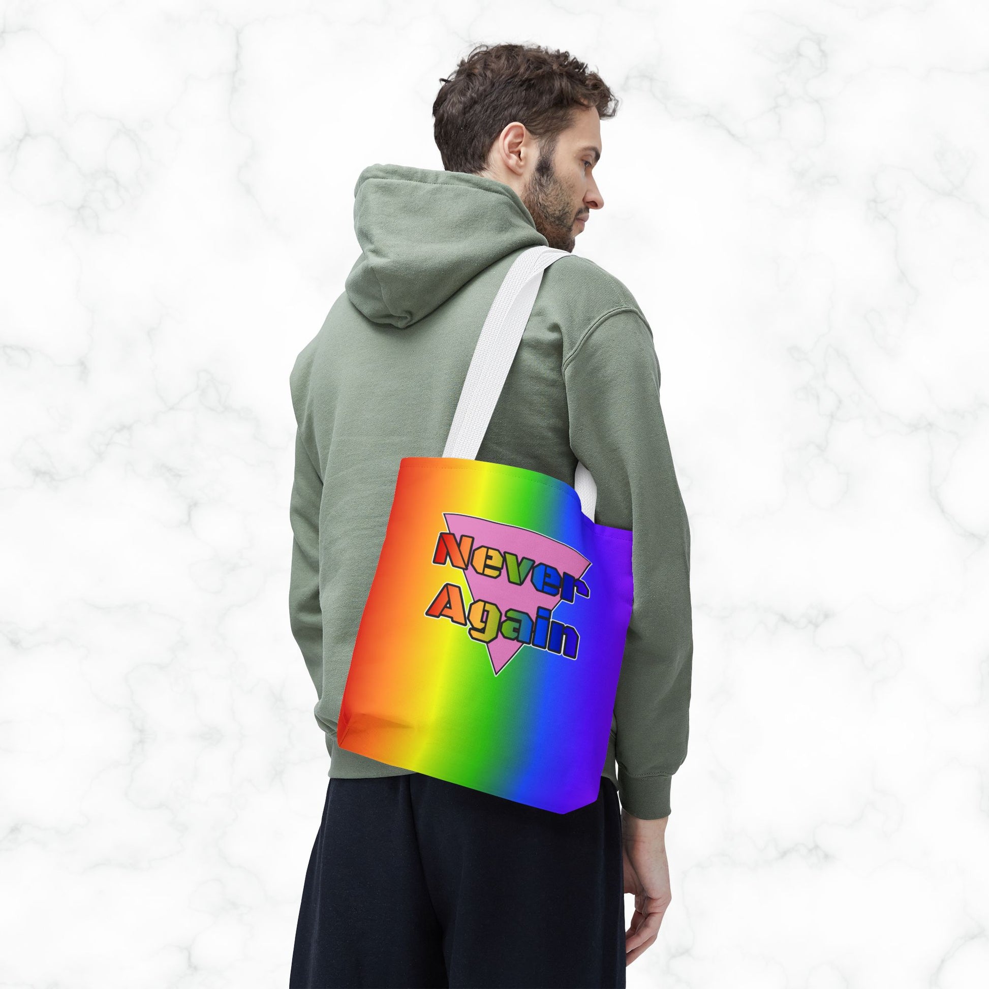 Never Again Bold Letters Tote Bag