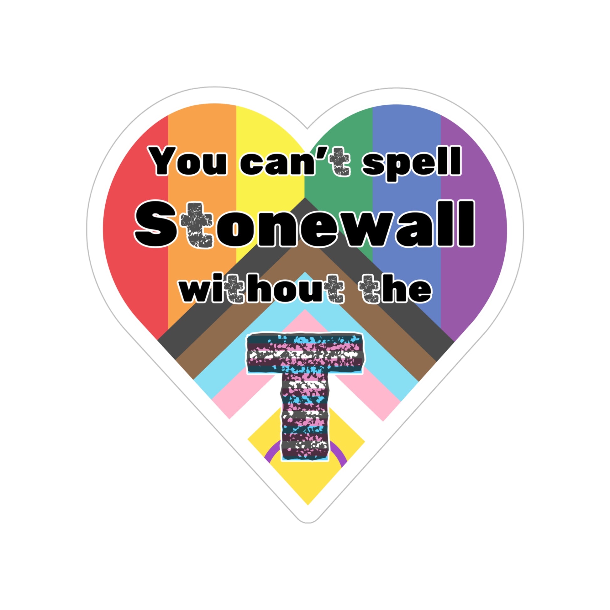 You Can't Spell Stonewall Without the T Outdoor Stickers