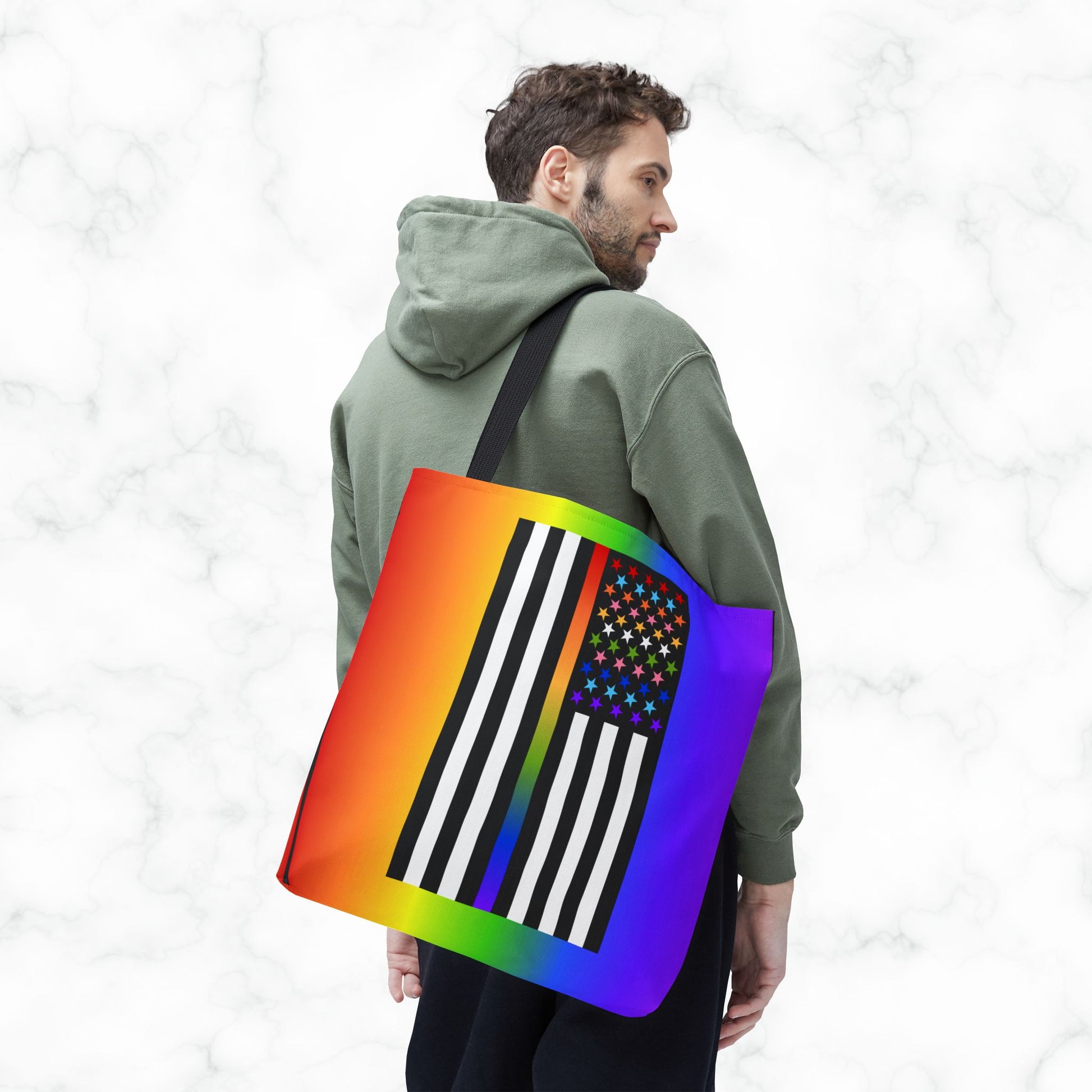 Thin Queer Line American Flag Tote Bag