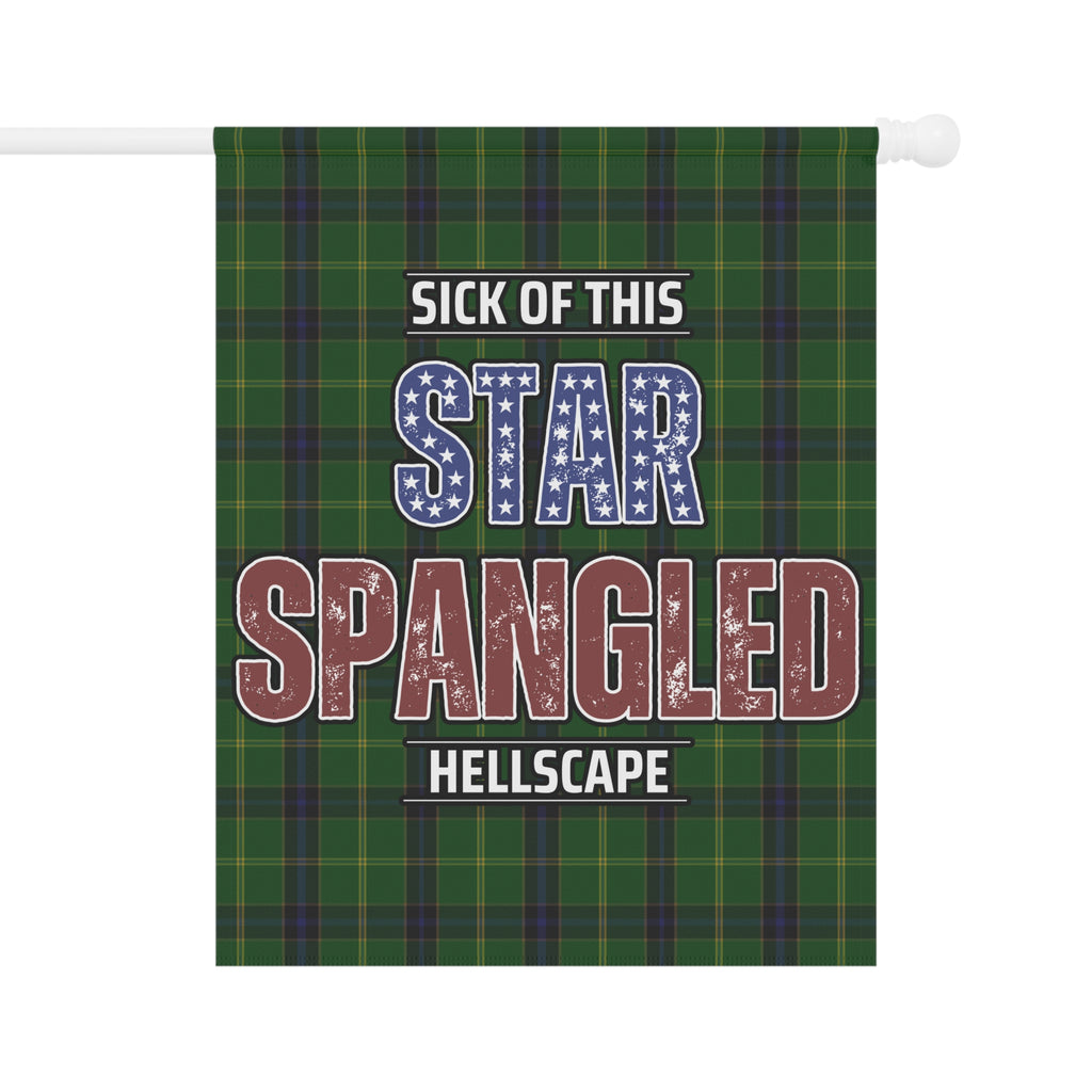 Star Spangled Hellscape Tartan Garden Banner
