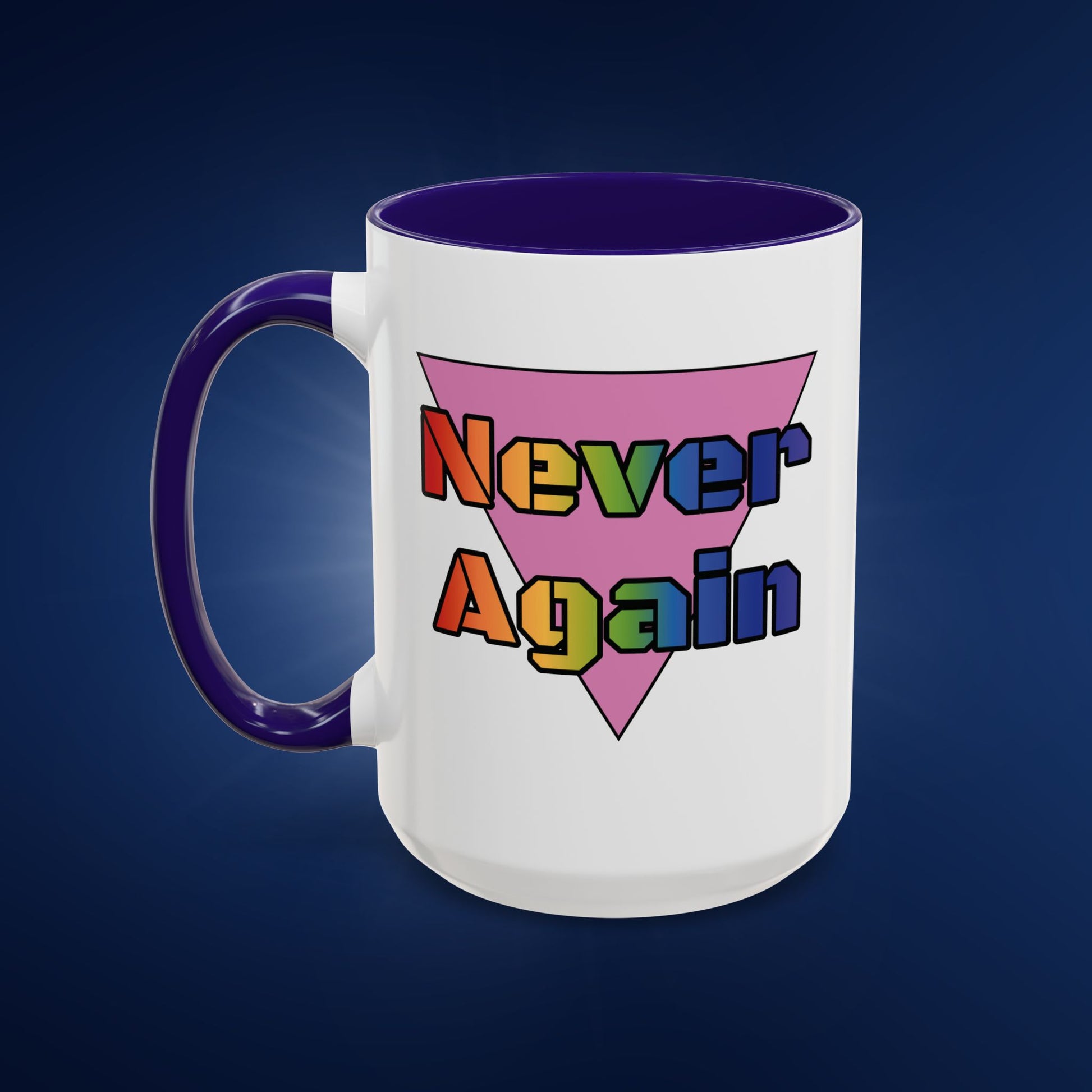 Colorful Bold Letters 'Never Again' Coffee Mug - 11oz & 15oz