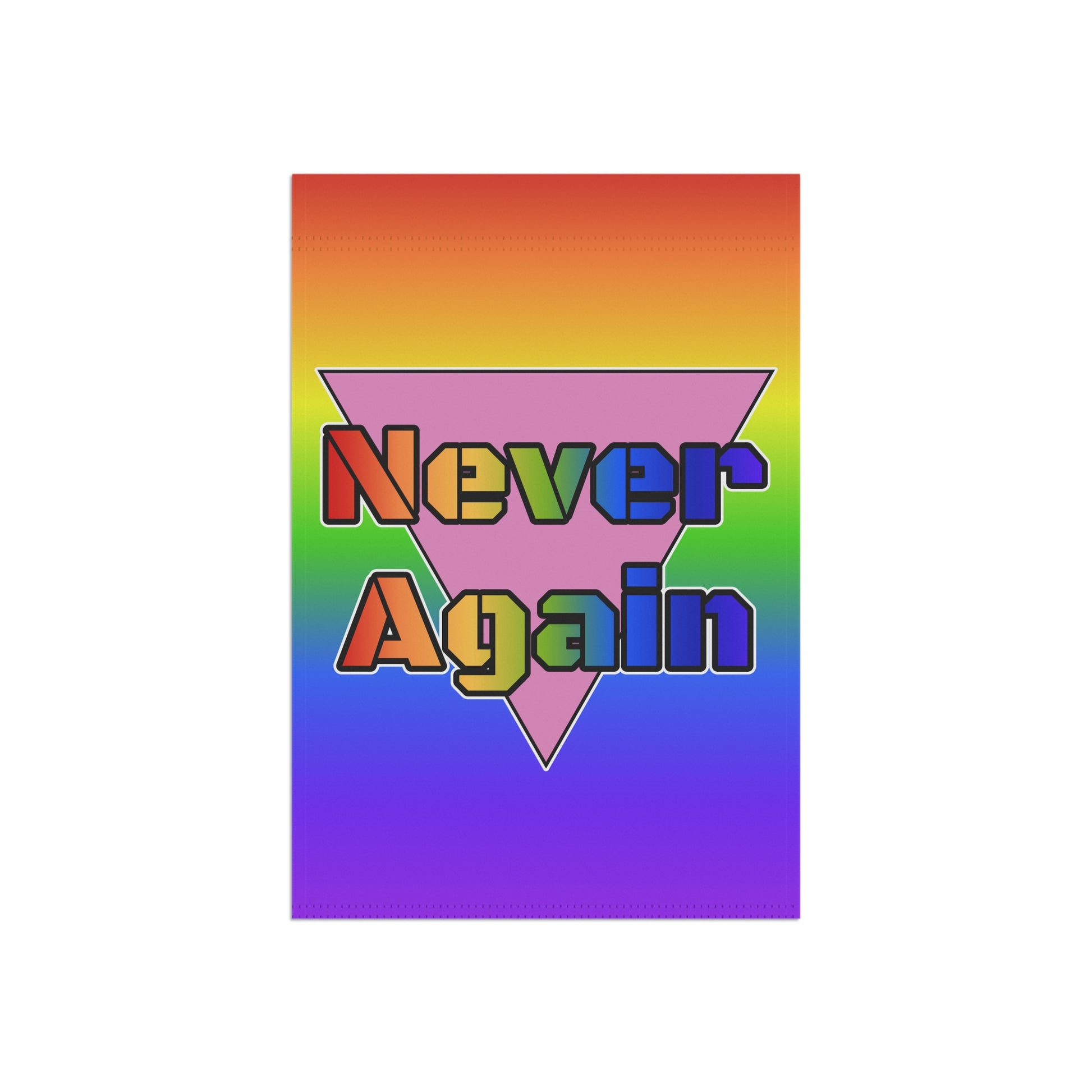 Never Again Bold Rainbow Banner