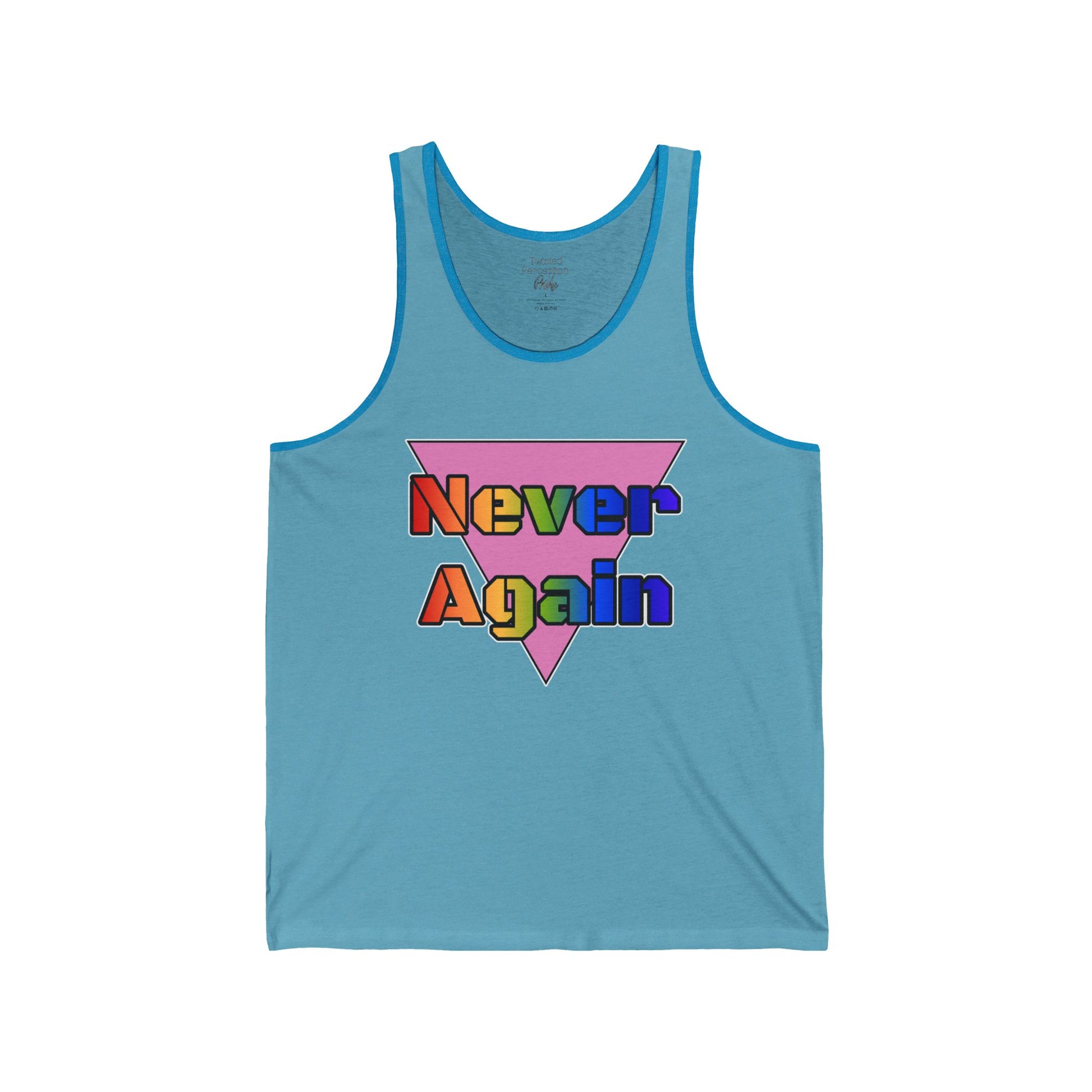 Never Again Bold Letters Jersey Tank