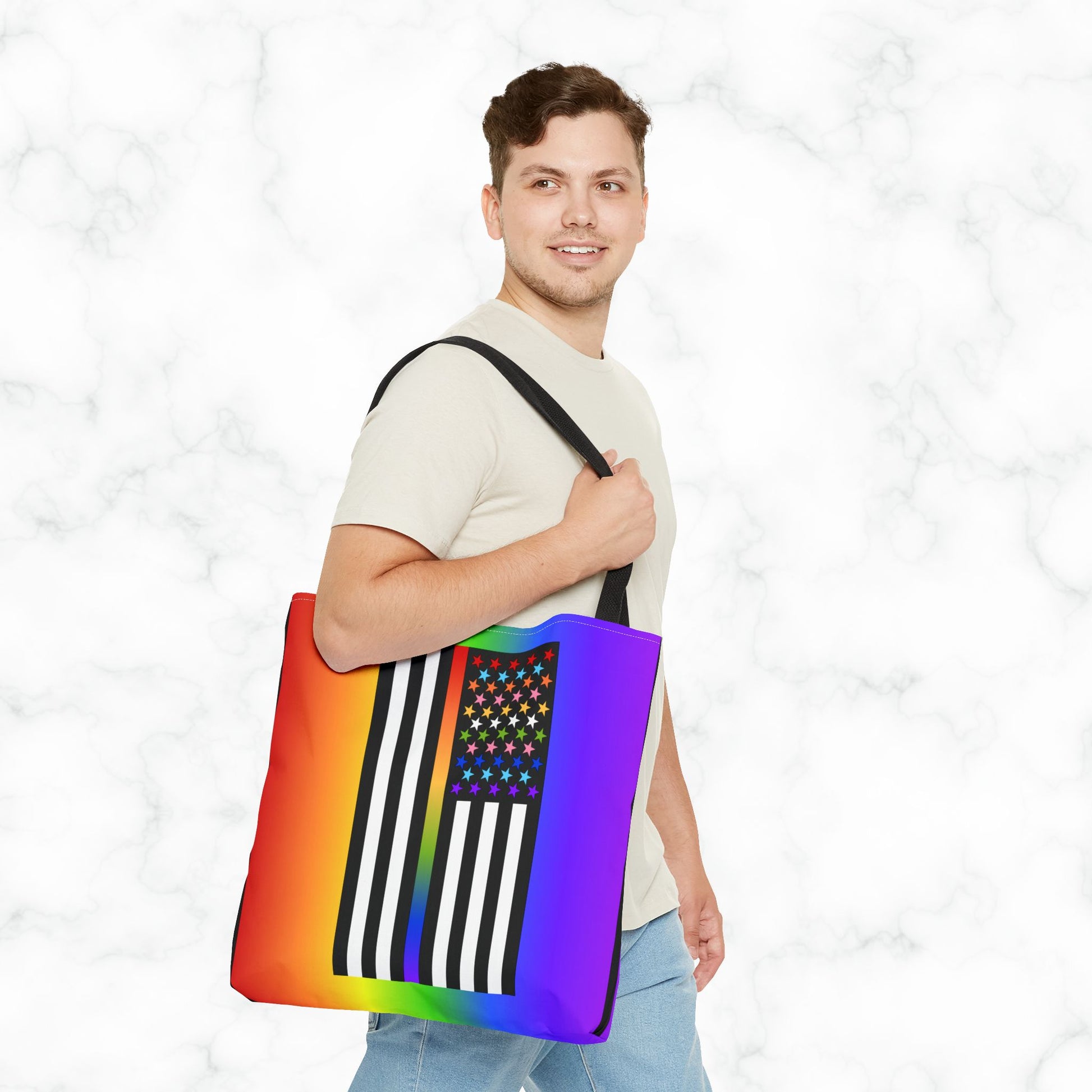 Thin Queer Line American Flag Tote Bag