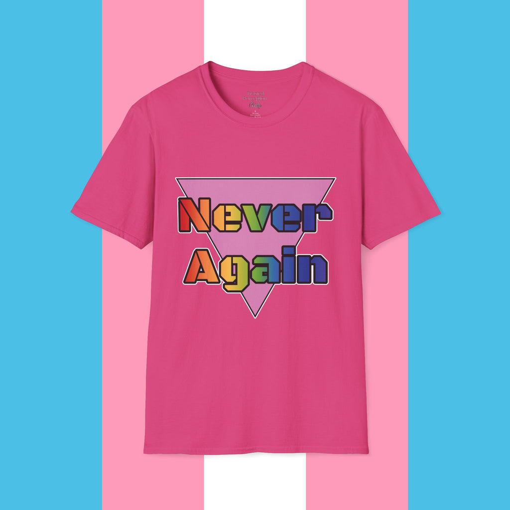 Never Again Bold Letters Gender Neutral Softstyle T-Shirt