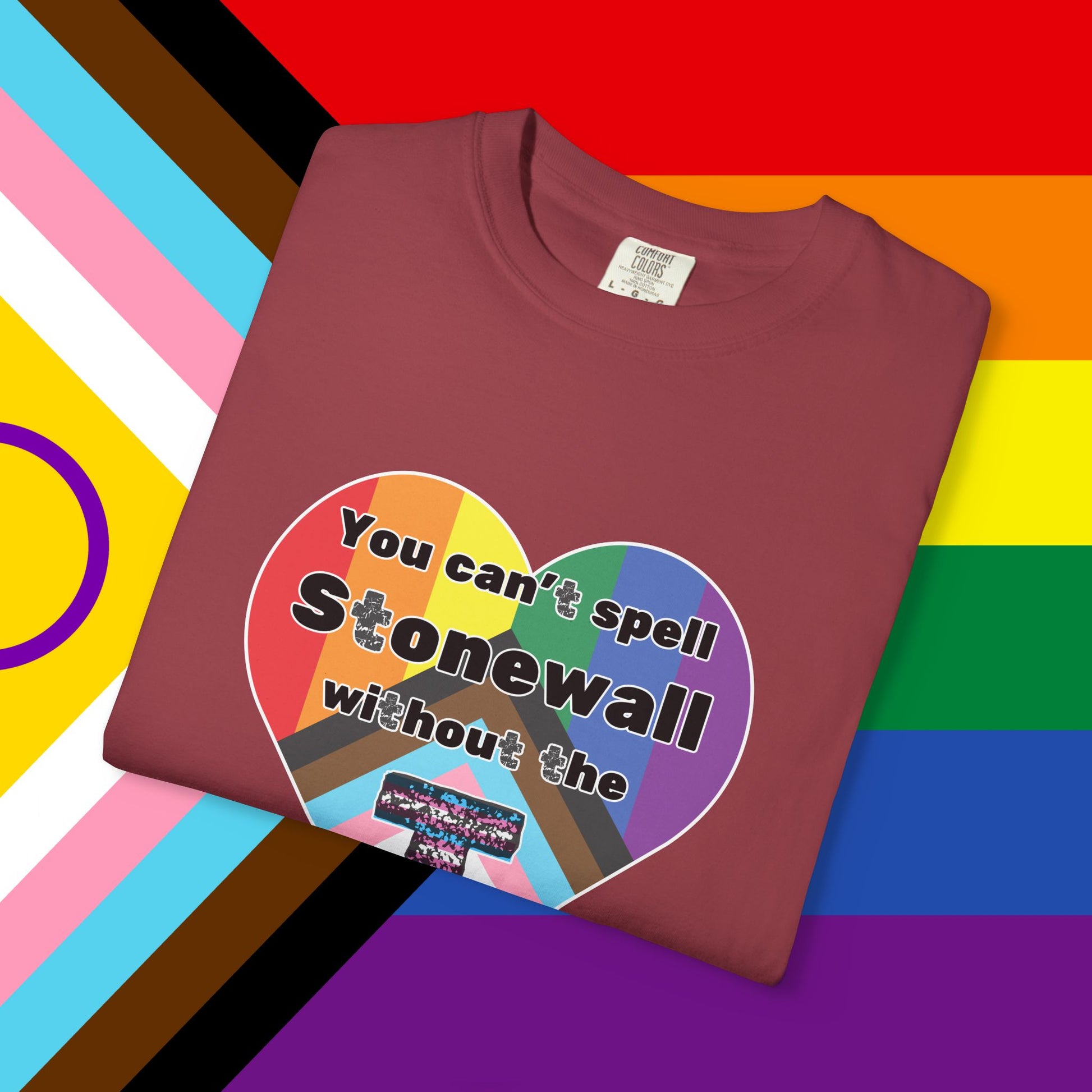 Trans Inclusion Stonewall Garment Dyed Tshirt