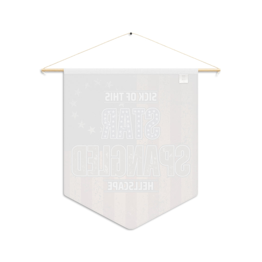 Star Spangled Hellscape 1776 American Flag Pennant