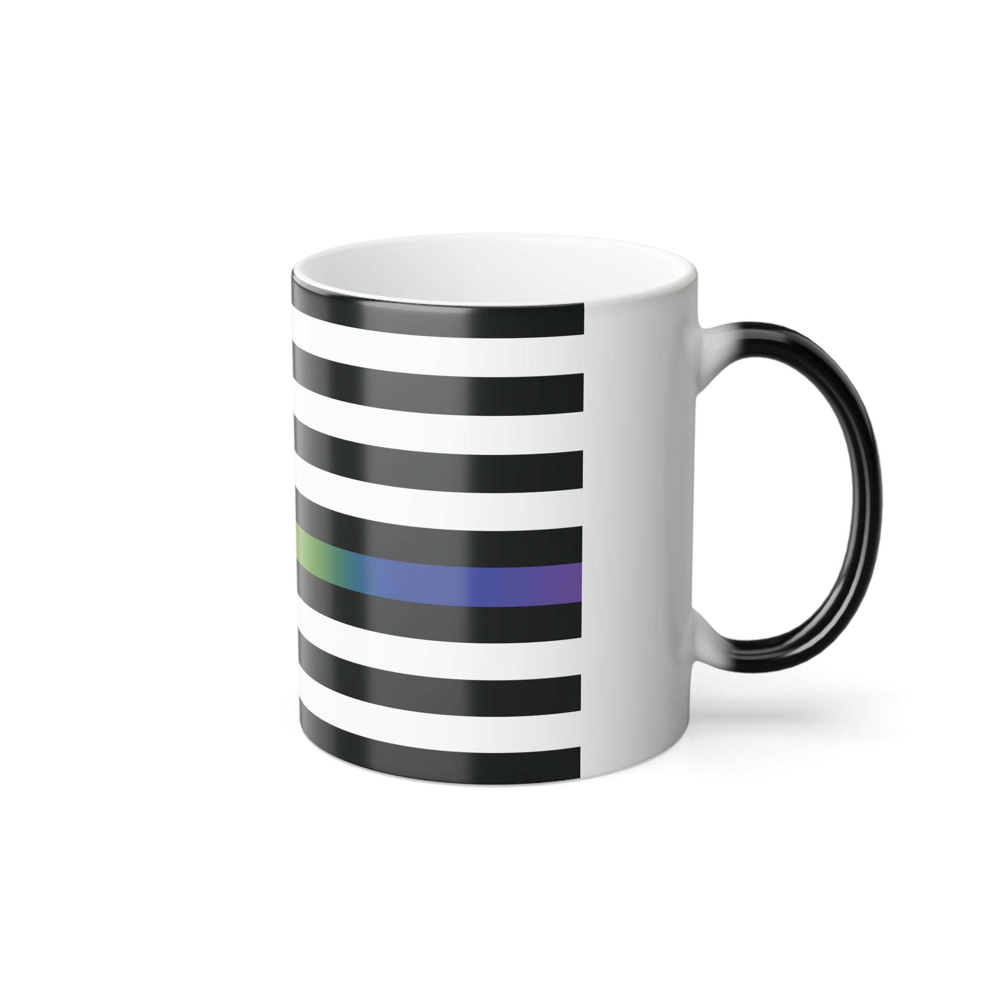 Thin Queer Line American Flag Color Morphing Mug - 11oz