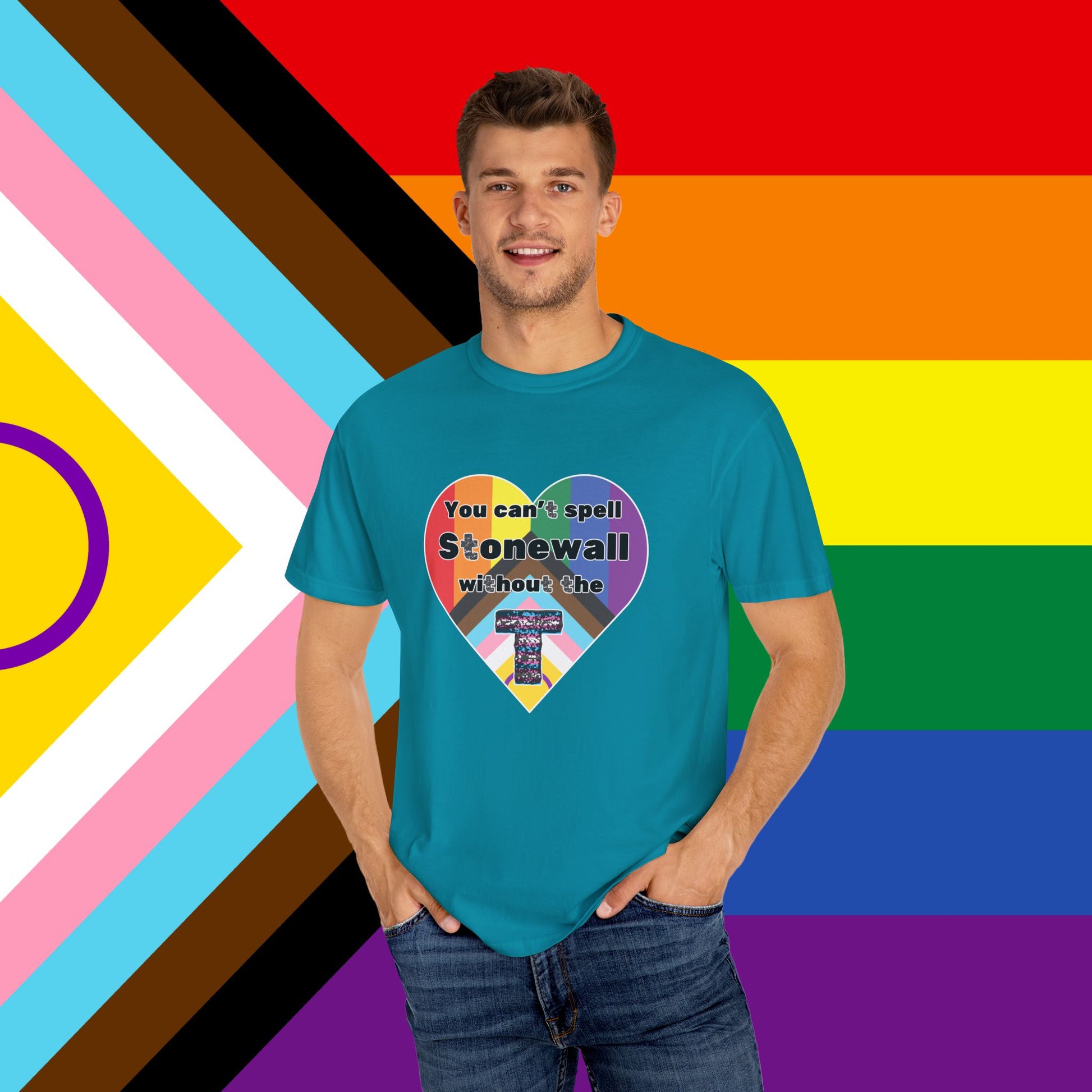 Trans Inclusion Stonewall Garment Dyed Tshirt