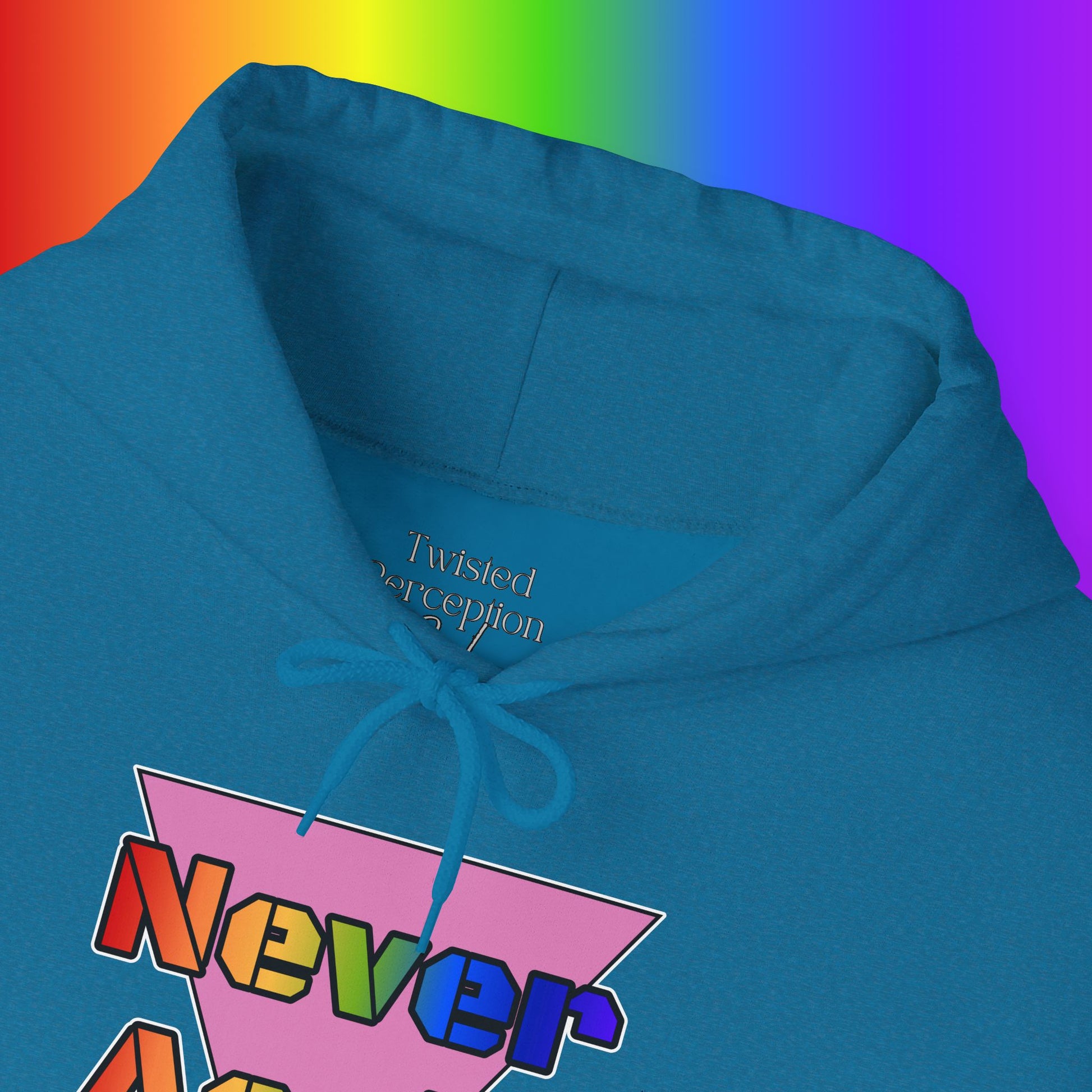 Never Again Bold Letters Heavy Blend Hoodie