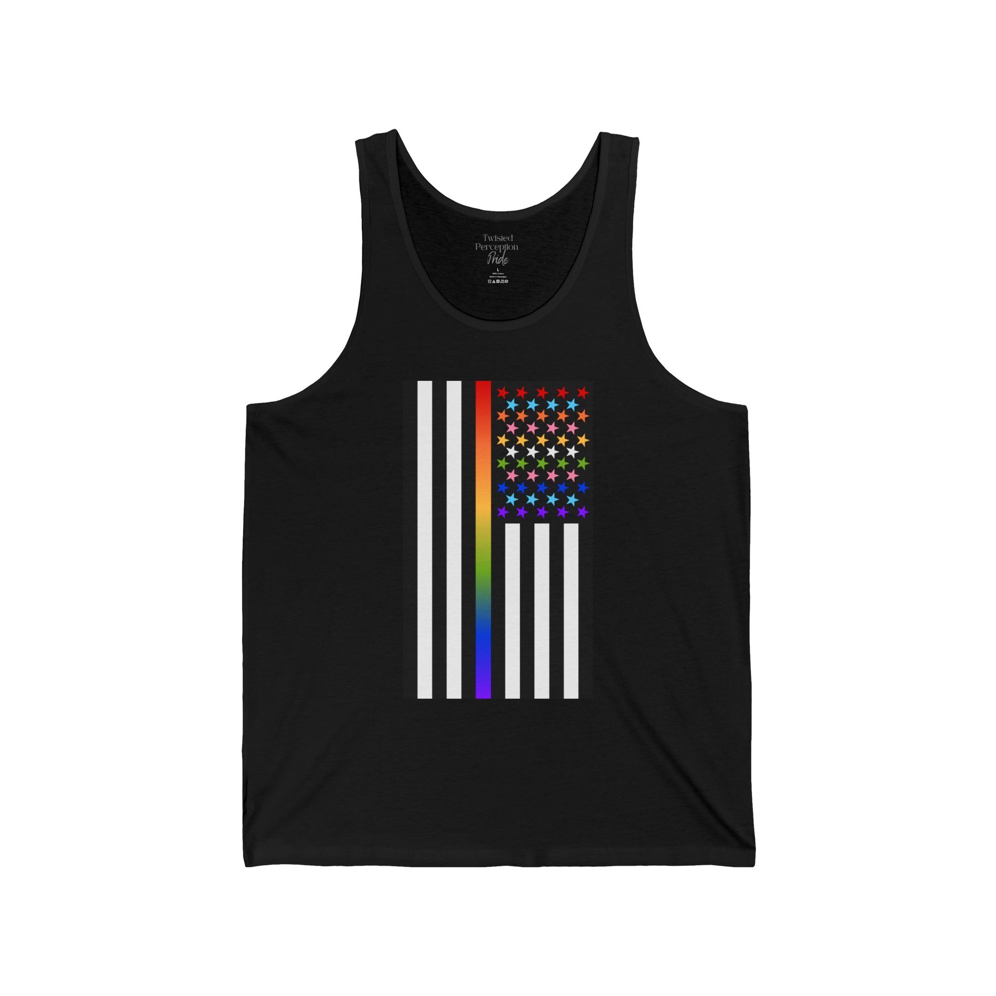 Thin Queer Line American Flag Tank Top