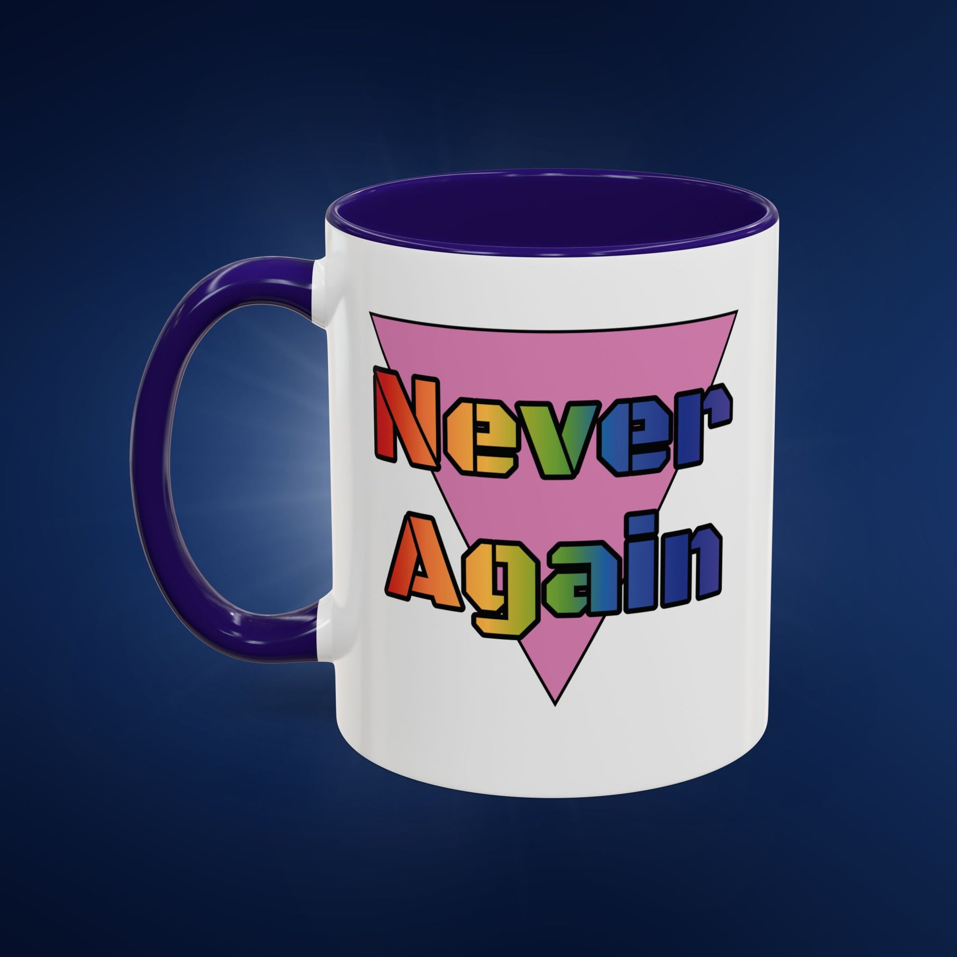Colorful Bold Letters 'Never Again' Coffee Mug - 11oz & 15oz