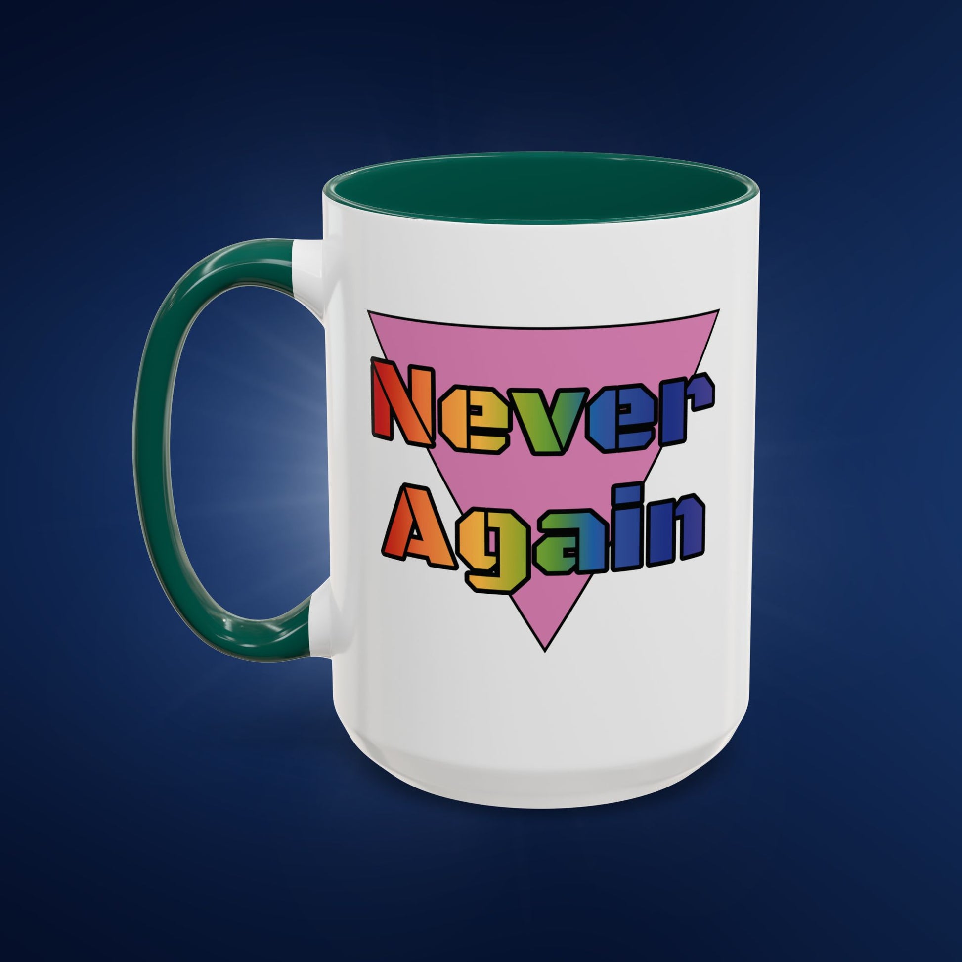Colorful Bold Letters 'Never Again' Coffee Mug - 11oz & 15oz