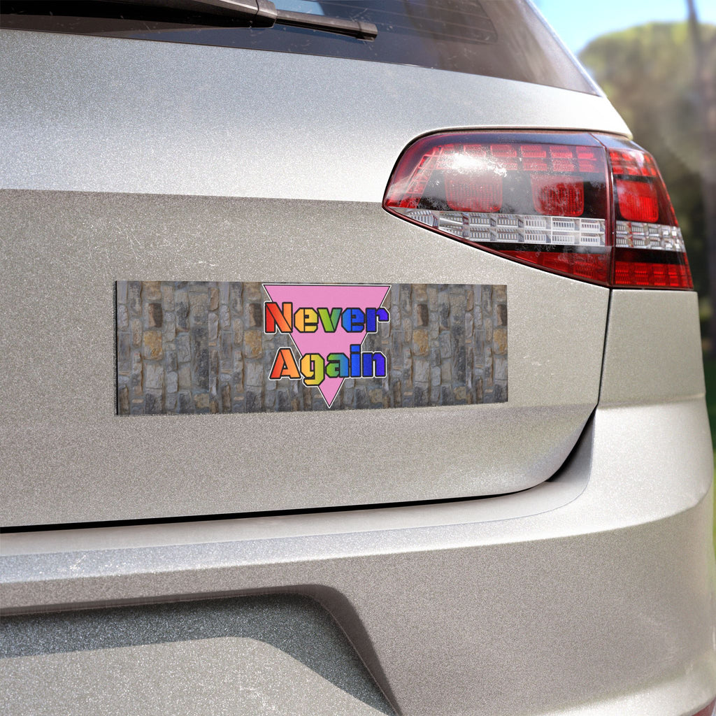 Never Again Bold Letters Car Magnet